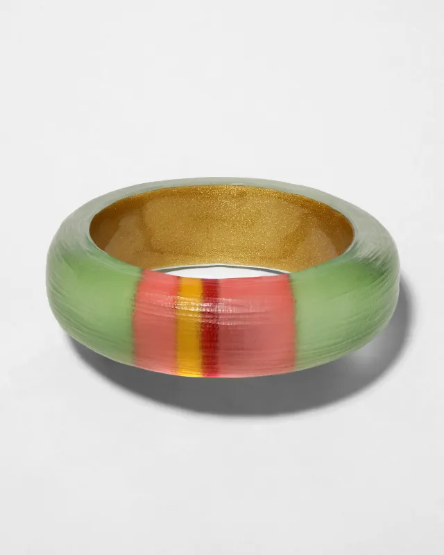 Archive Lucite Bangle Bracelet - Retro Stripe sold by Alexis Bittar