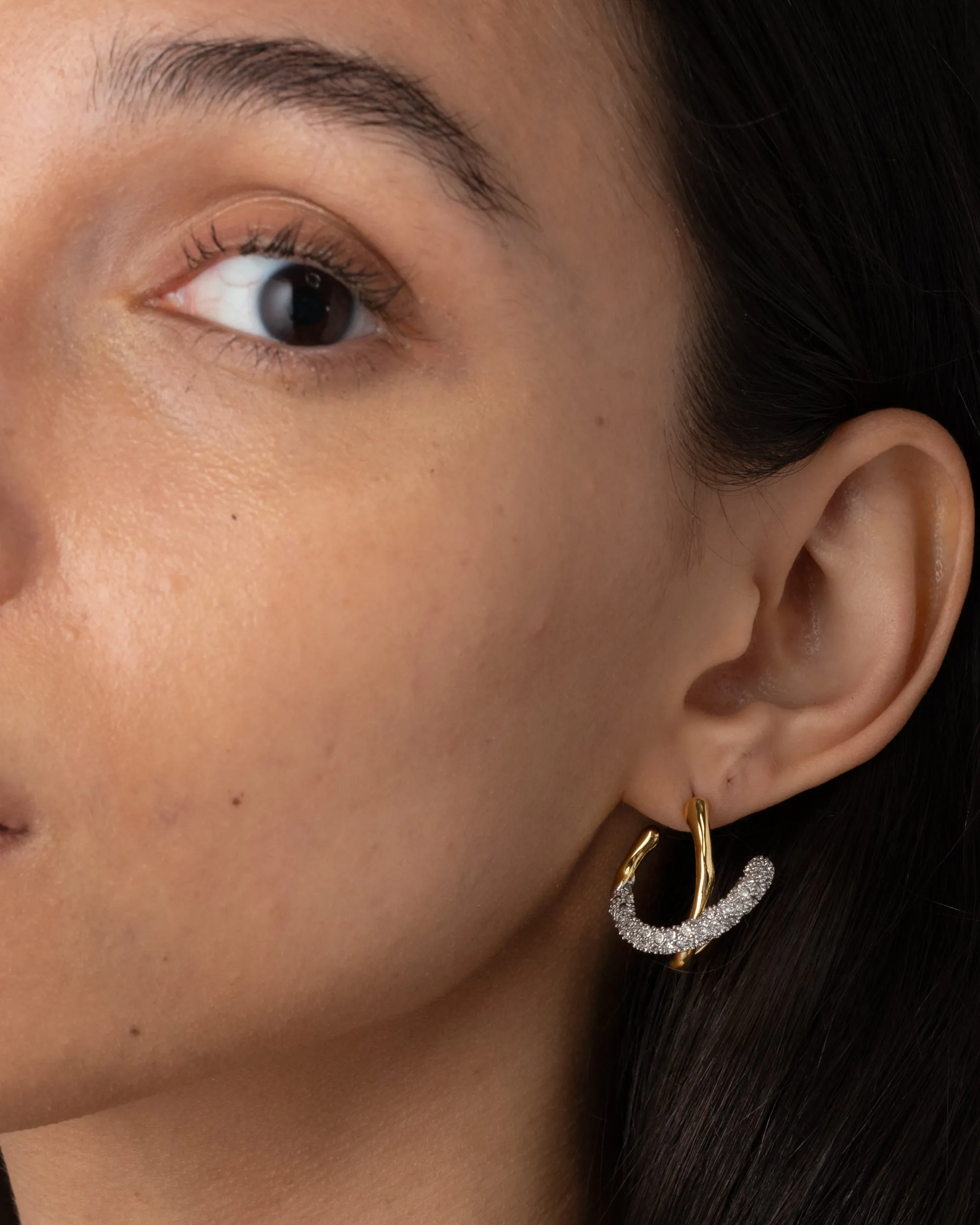 Solanales Twisted Orbit Hoop Earring - Gold sold by Alexis Bittar product image thumbnail 3