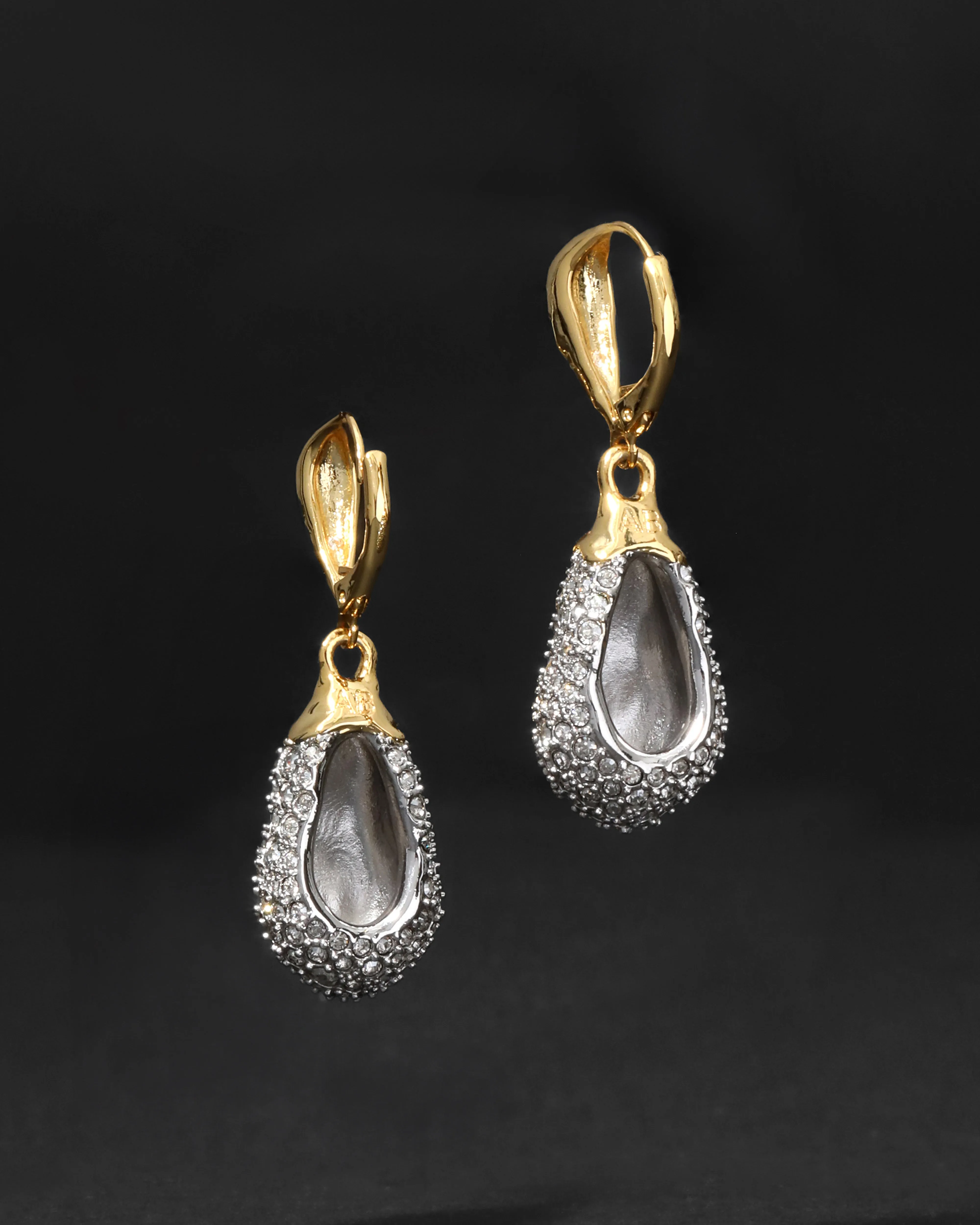 Solanales Crystal Pavé Teardrop Leverback Earring sold by Alexis Bittar product image thumbnail 4
