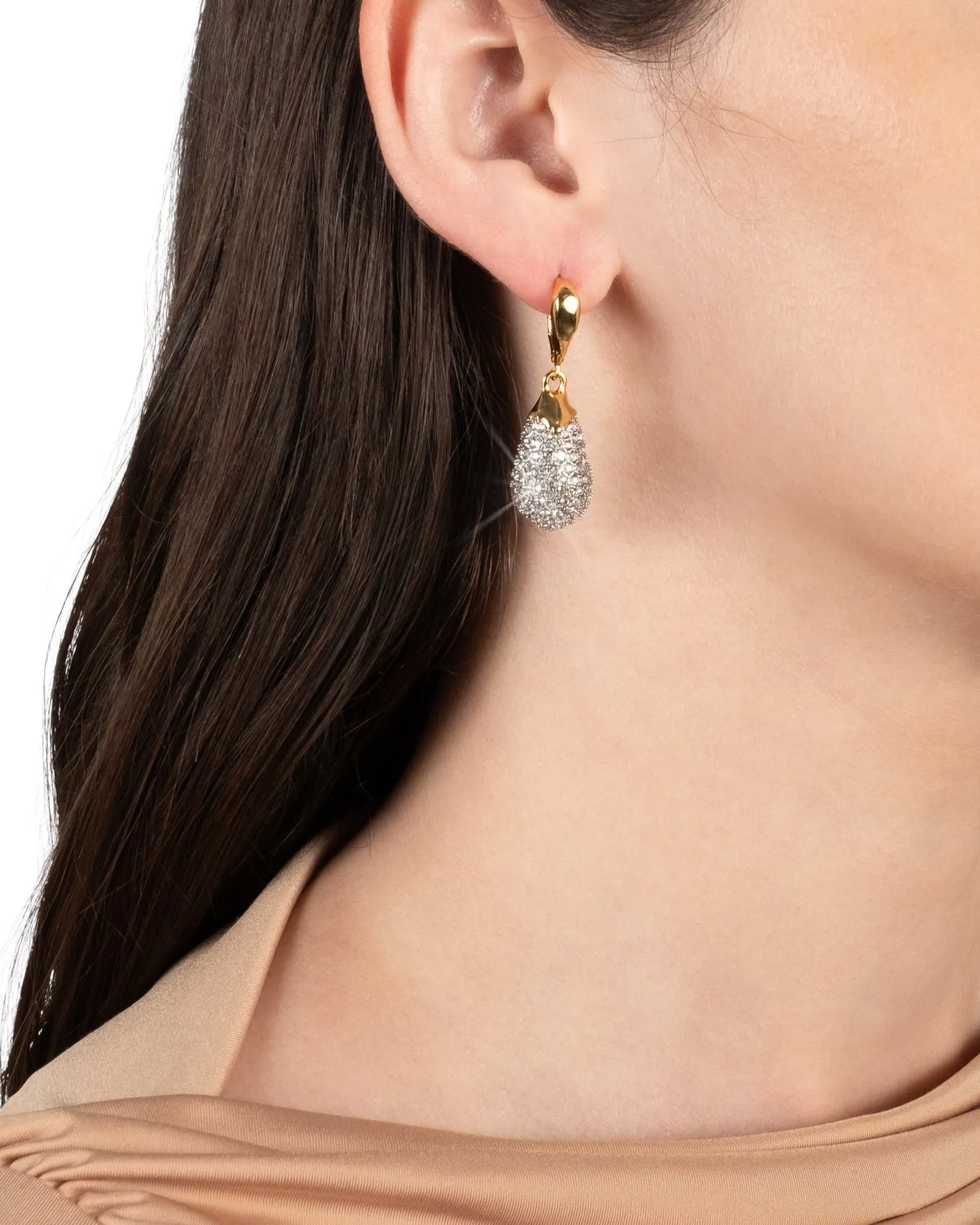 Solanales Crystal Pavé Teardrop Leverback Earring sold by Alexis Bittar product image thumbnail 3