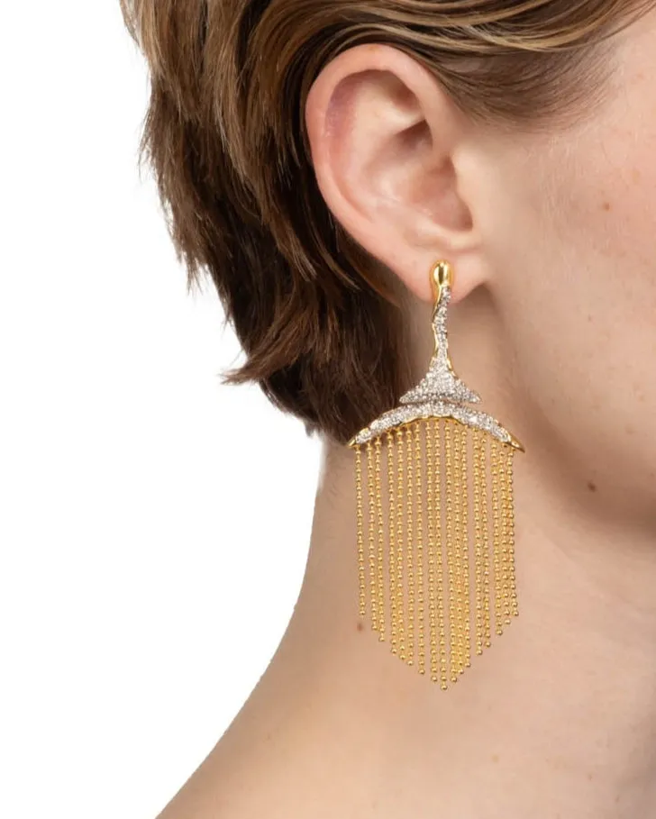 Solanales Crystal Fringe Chandelier Earring sold by Alexis Bittar product image thumbnail 3
