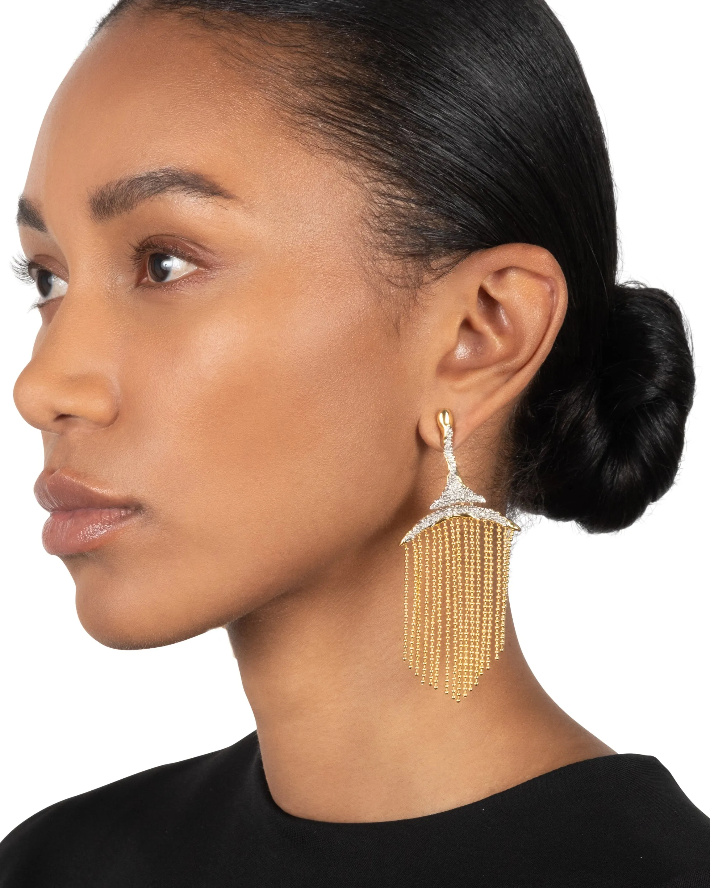 Solanales Crystal Fringe Chandelier Earring sold by Alexis Bittar product image thumbnail 5