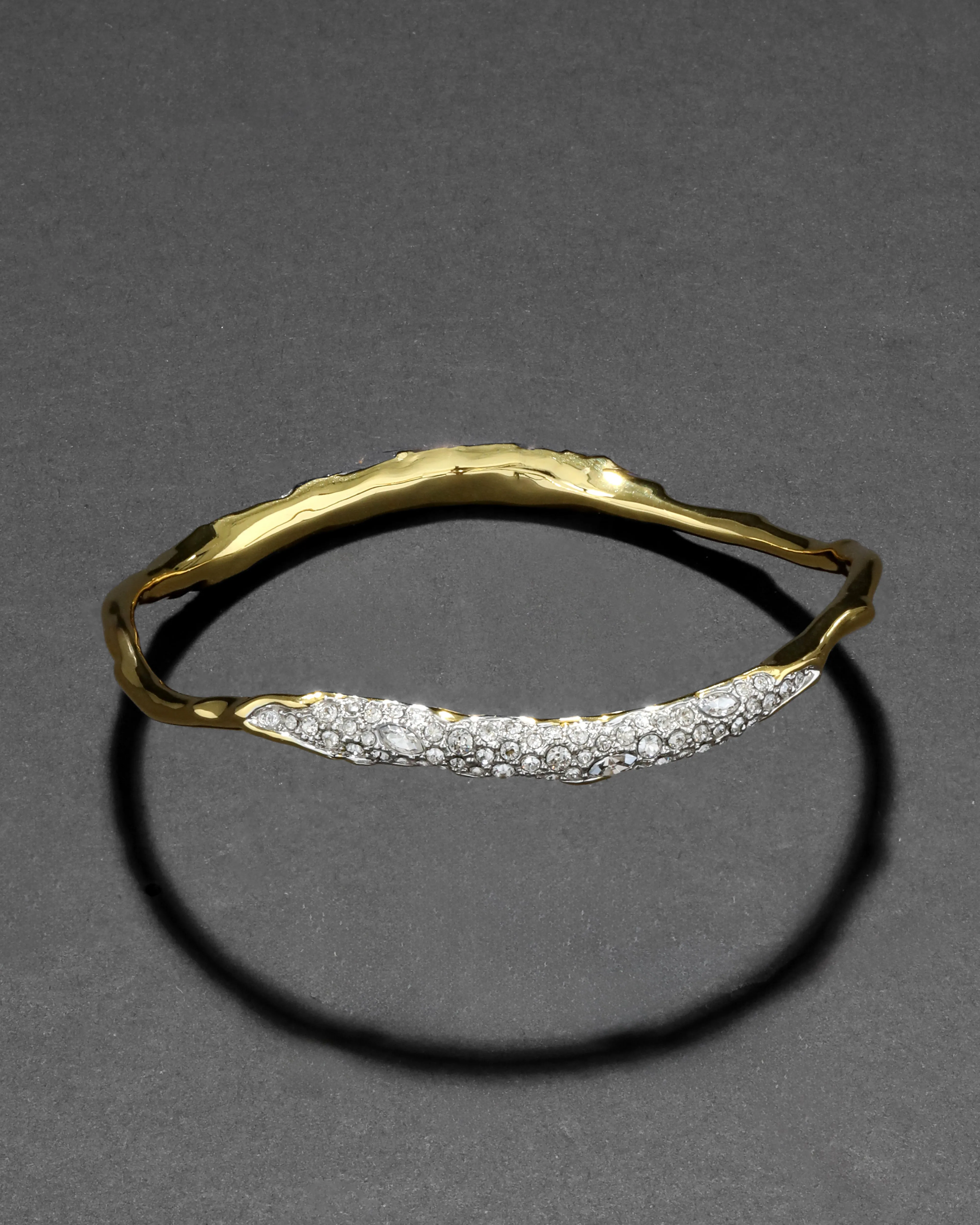 Solanales Gold Crystal Skinny Bangle Bracelet sold by Alexis Bittar product image thumbnail 4