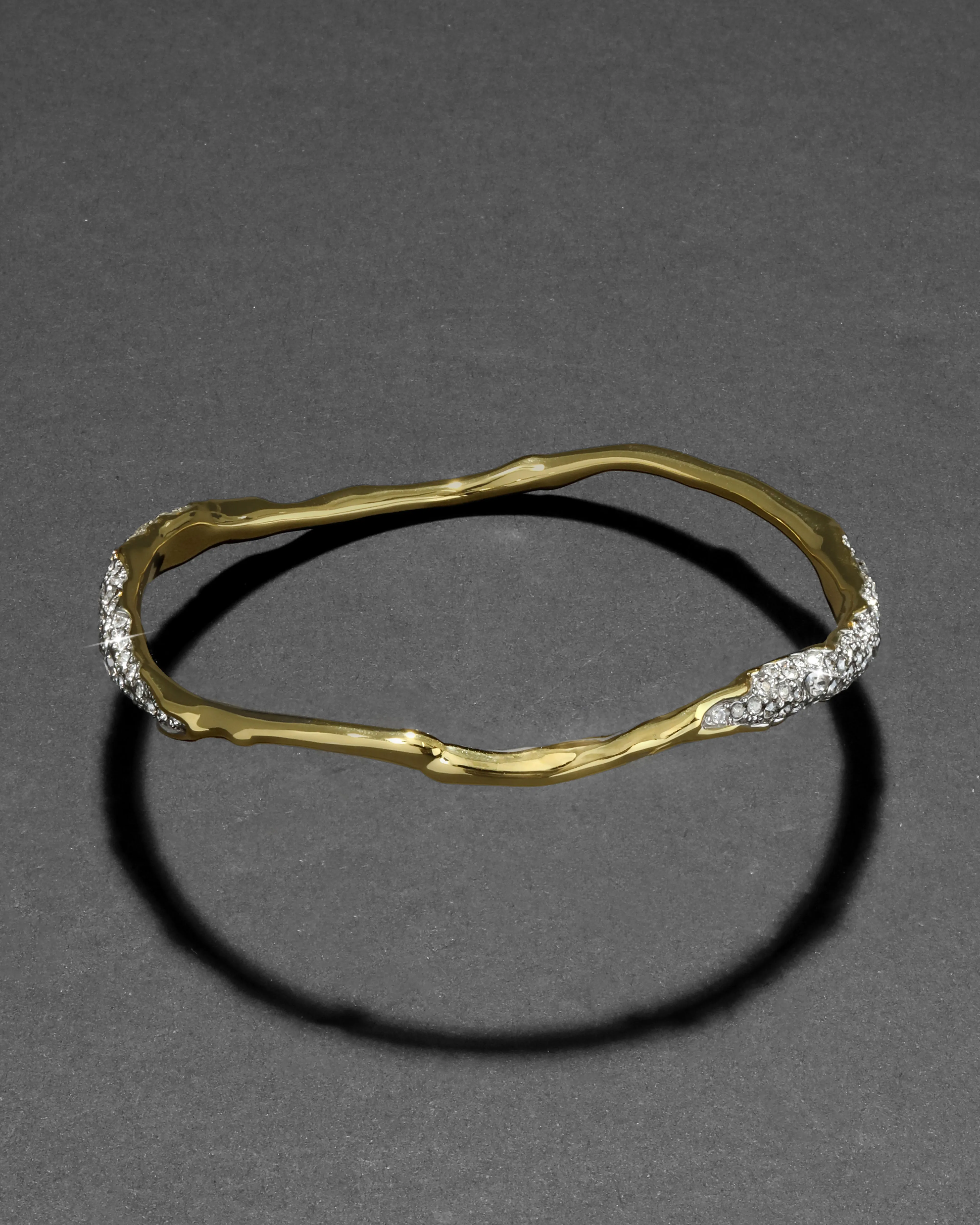 Solanales Gold Crystal Skinny Bangle Bracelet sold by Alexis Bittar product image thumbnail 5