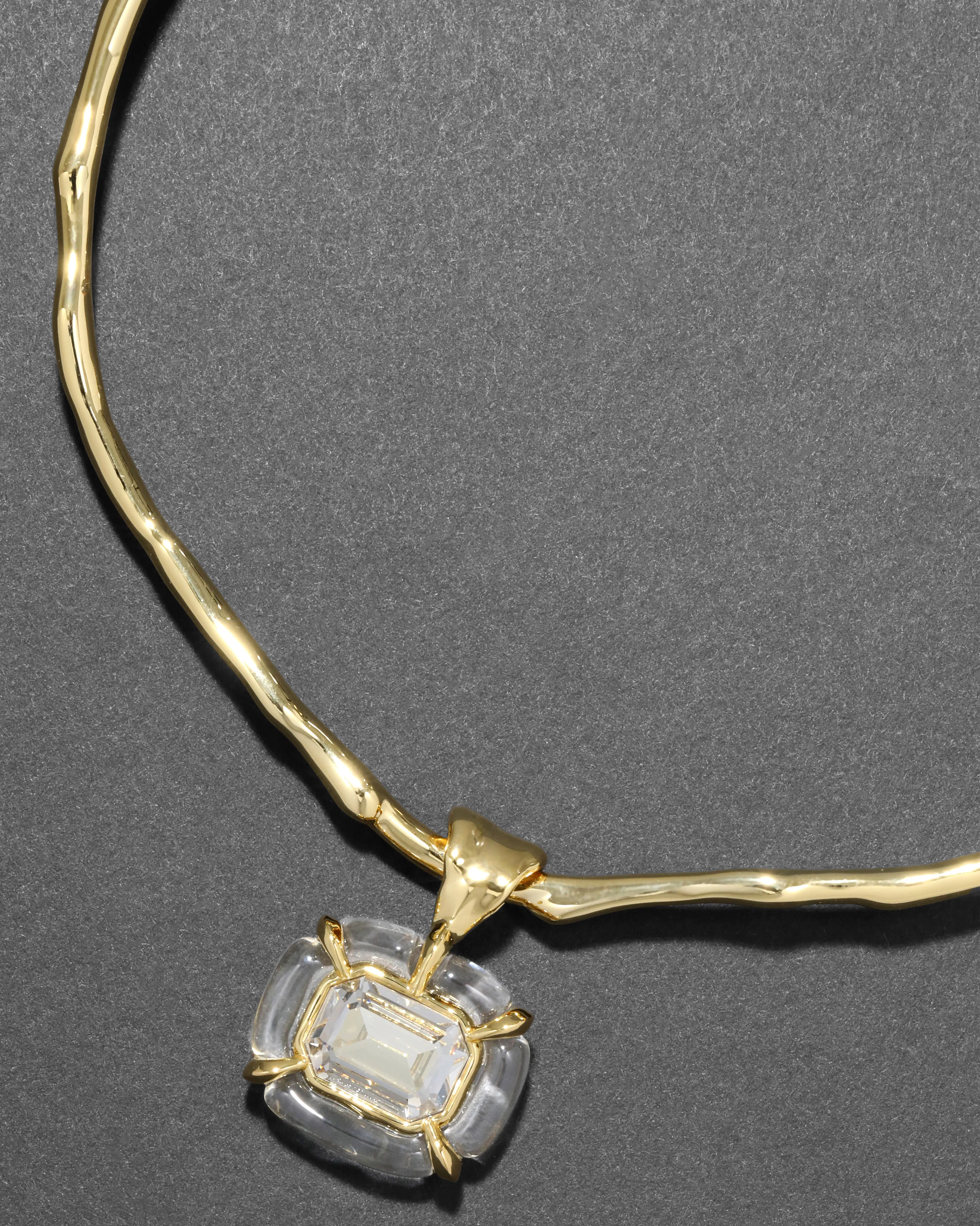 Liquid Lucite Jeweled Crystal Collar Necklace- Clear sold by Alexis Bittar product image thumbnail 5