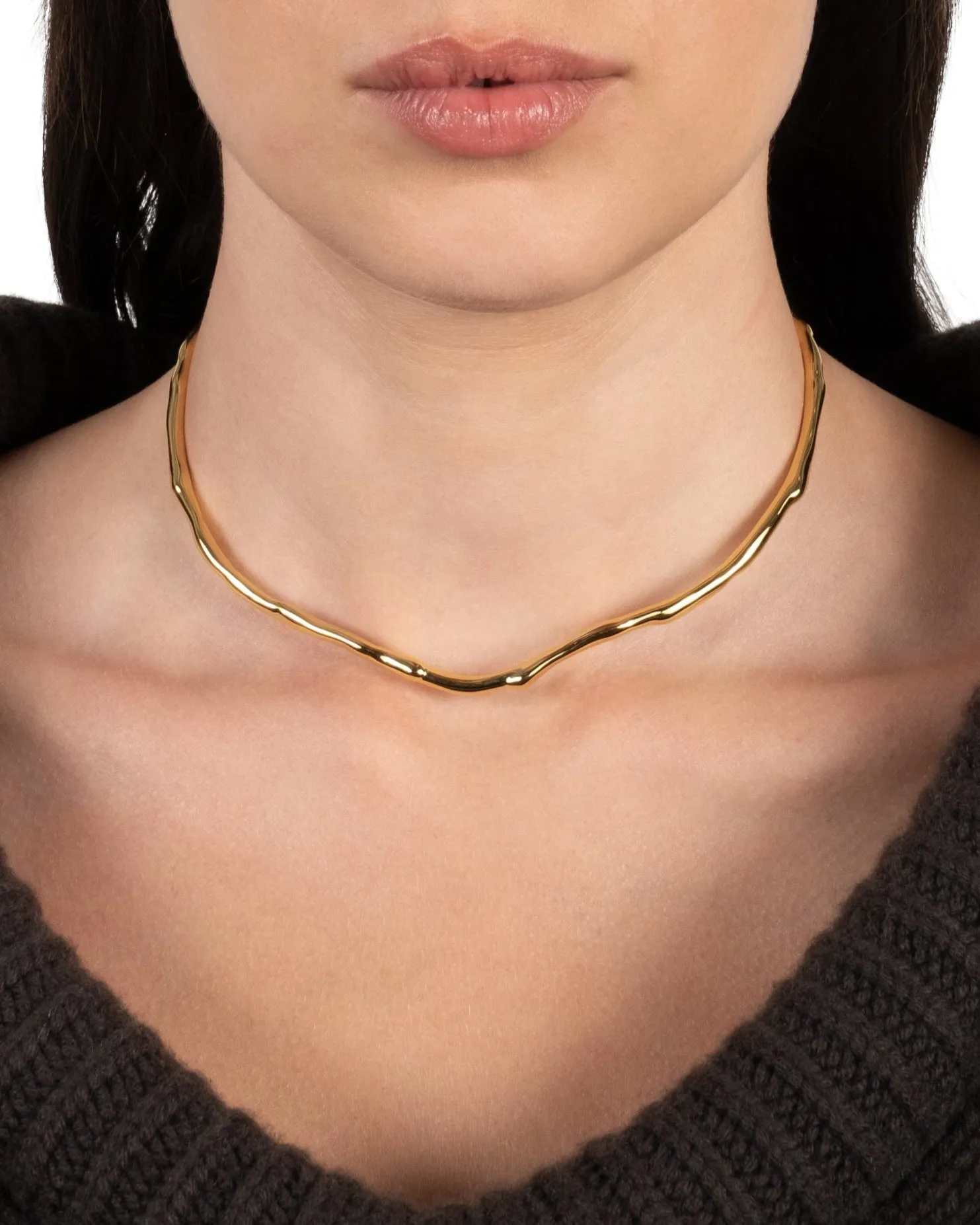 Liquid Lucite Jeweled Crystal Collar Necklace- Clear sold by Alexis Bittar product image thumbnail 3