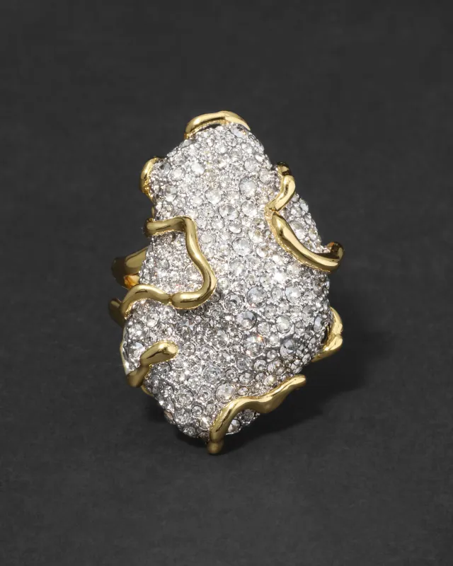 Solanales Large Crystal Pavé Geode Ring sold by Alexis Bittar