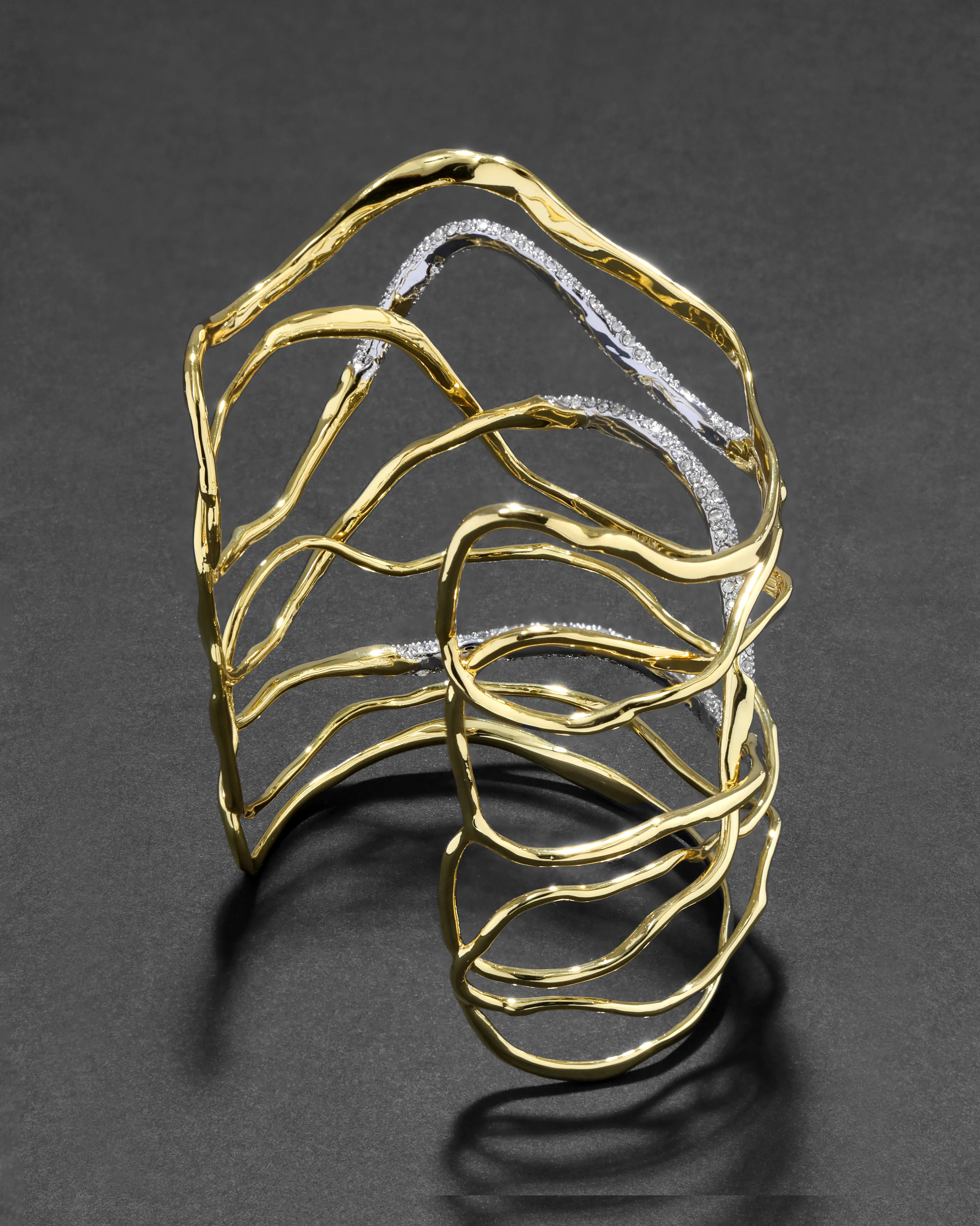 Solanales Crystal Intertwined Wide Cuff Bracelet sold by Alexis Bittar product image thumbnail 5