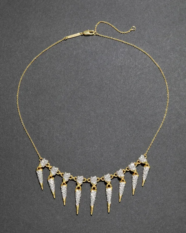 Solanales Crystal Spear Fringe Necklace sold by Alexis Bittar