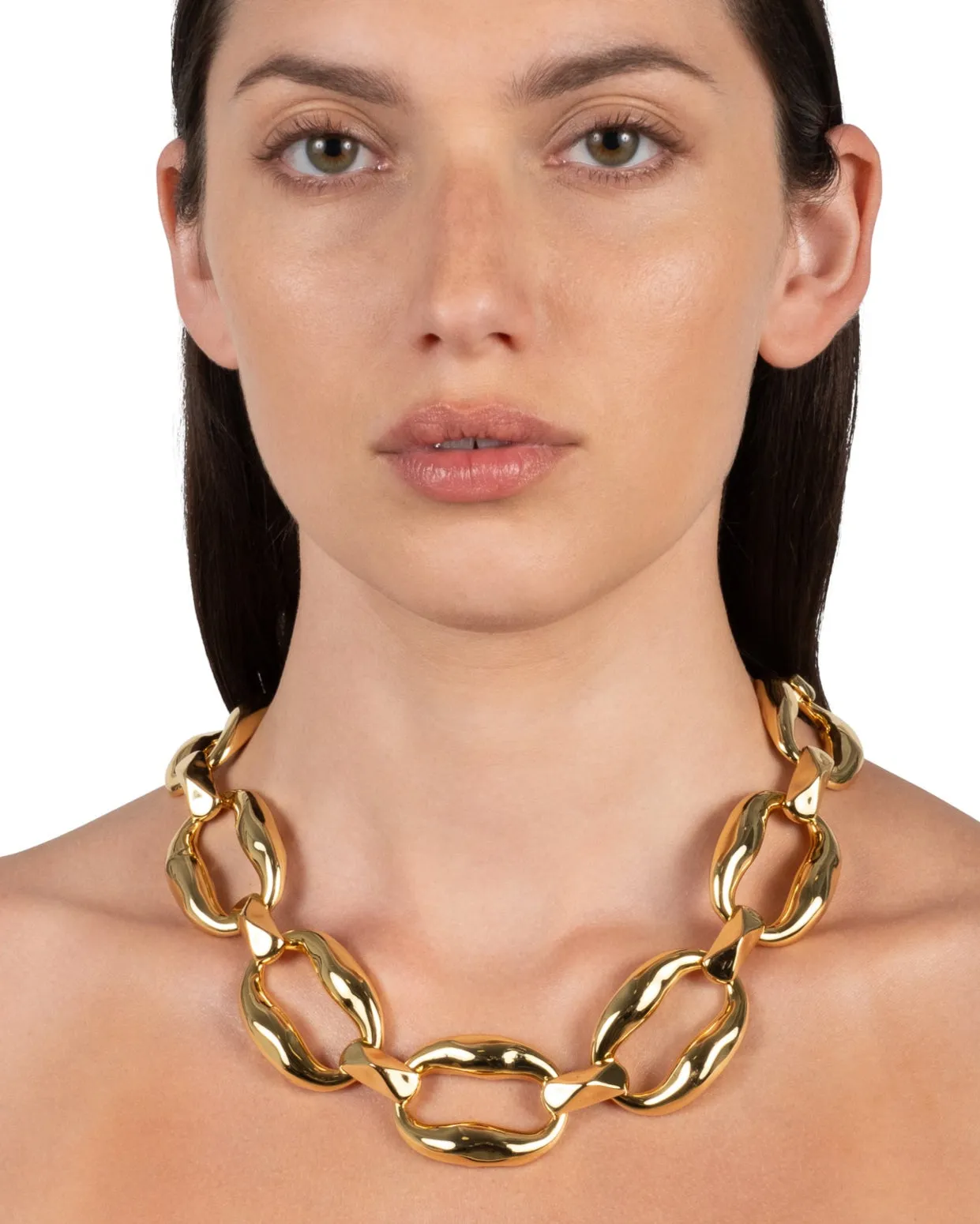 Molten Gold Link Necklace sold by Alexis Bittar product image thumbnail 2