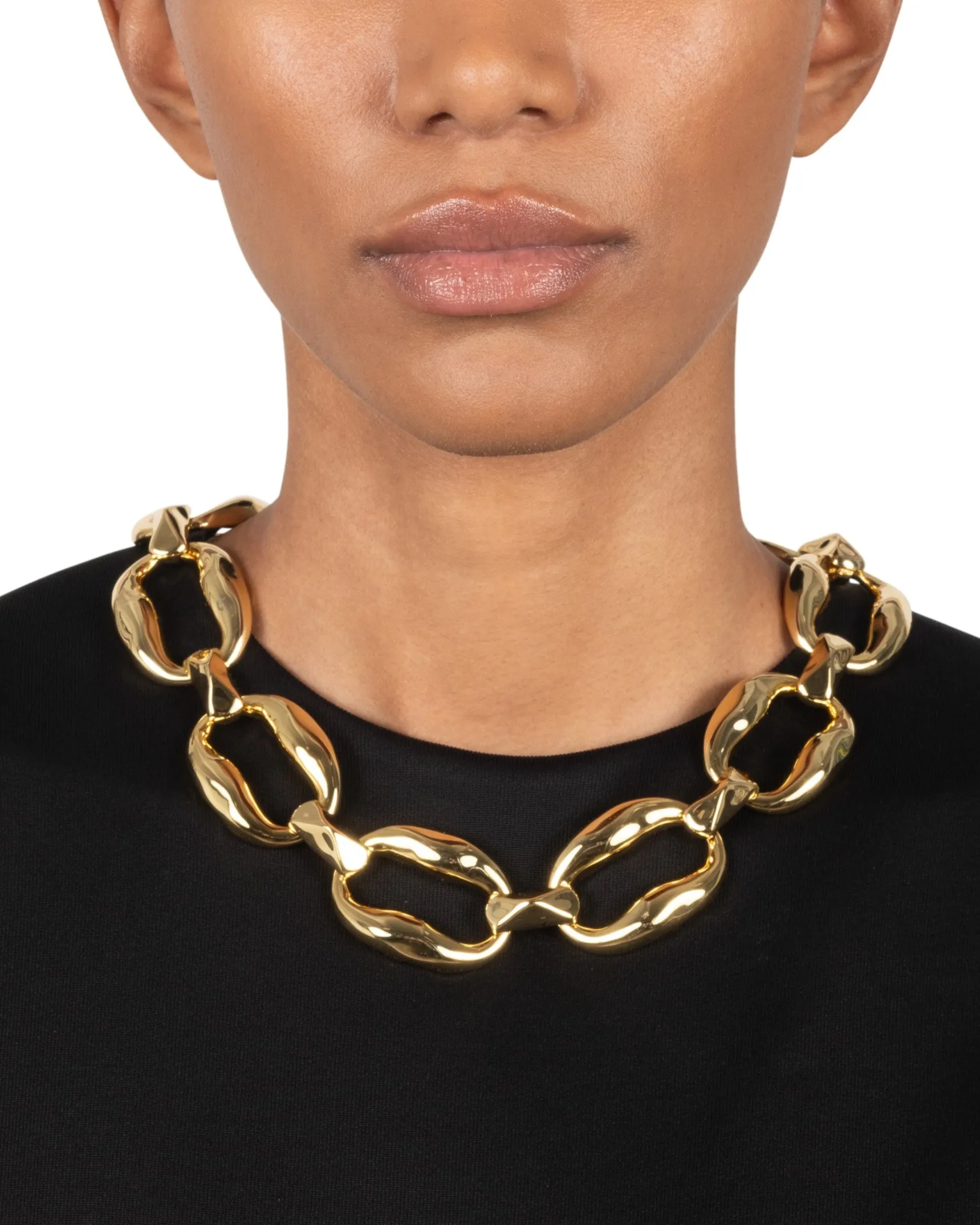 Molten Gold Link Necklace sold by Alexis Bittar product image thumbnail 3