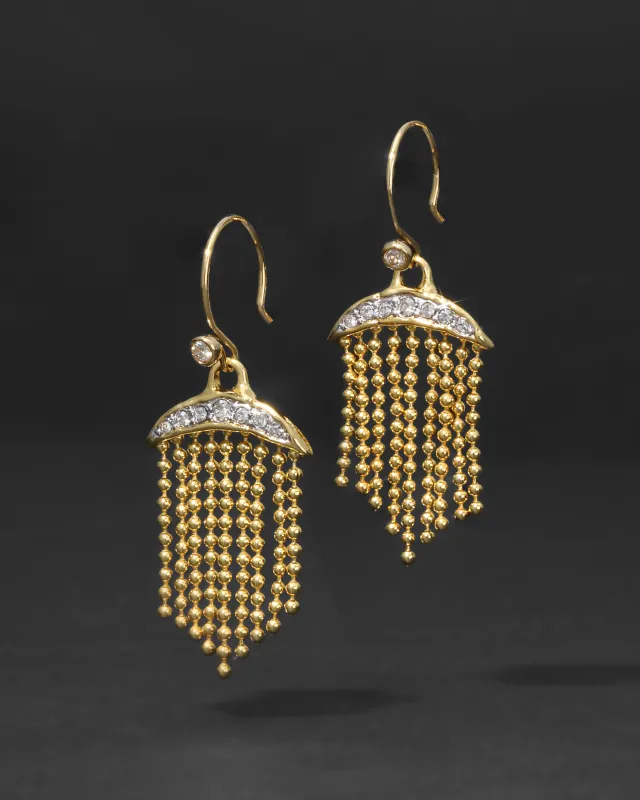 Solanales Crystal Petite Fringe Wire Earring sold by Alexis Bittar