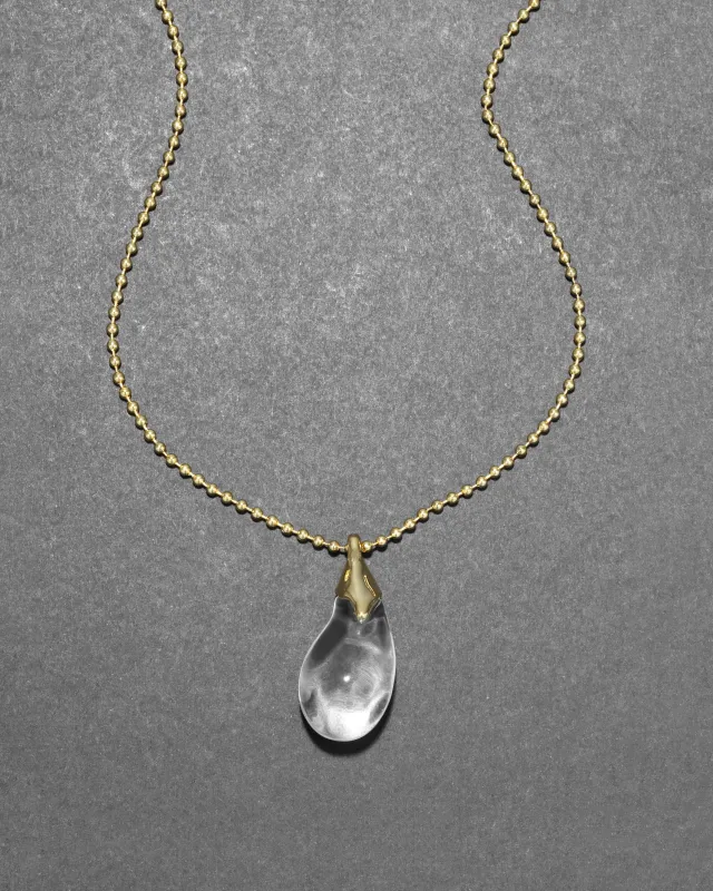 Liquid Lucite Teardrop Pendant Necklace sold by Alexis Bittar