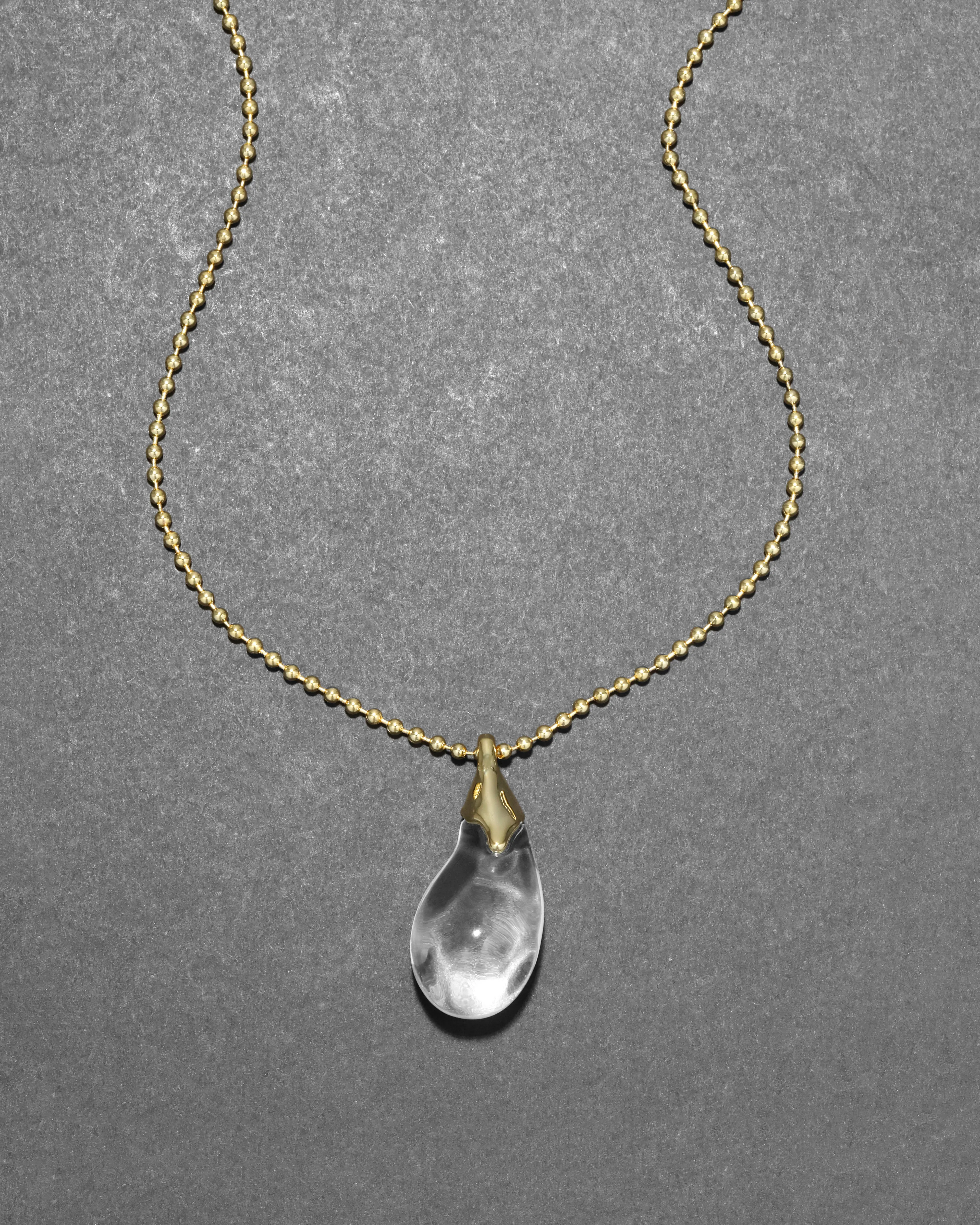 Liquid Lucite Teardrop Pendant Necklace sold by Alexis Bittar