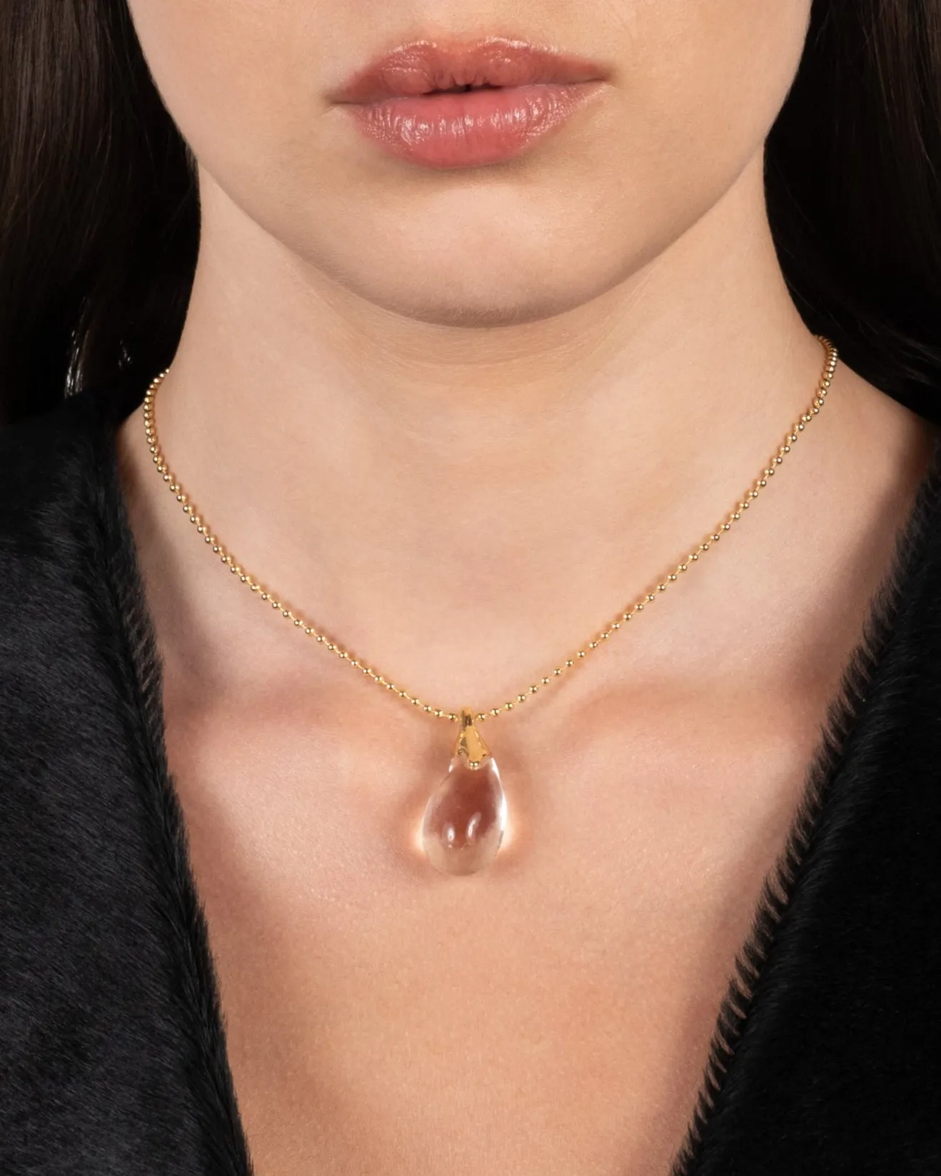 Liquid Lucite Teardrop Pendant Necklace sold by Alexis Bittar product image thumbnail 2