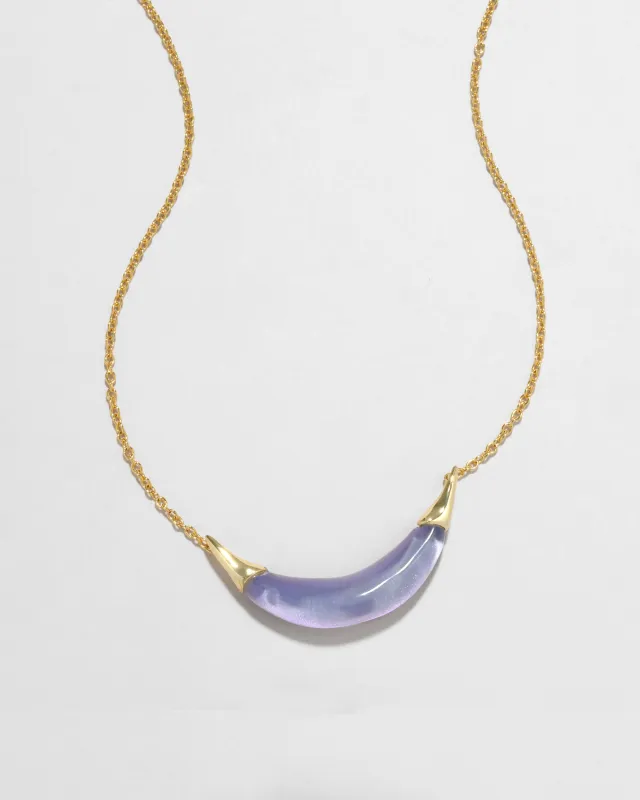 Gold Capped Crescent Lucite Necklace- Aurora sold by Alexis Bittar