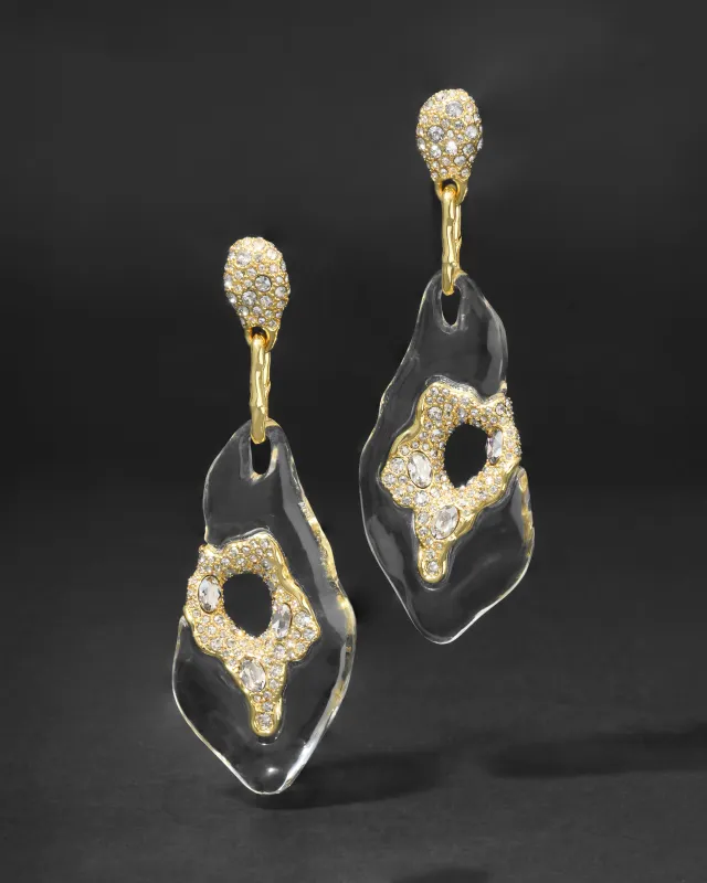 Liquid Lucite Crystal Pavé Geode Drop Earring sold by Alexis Bittar