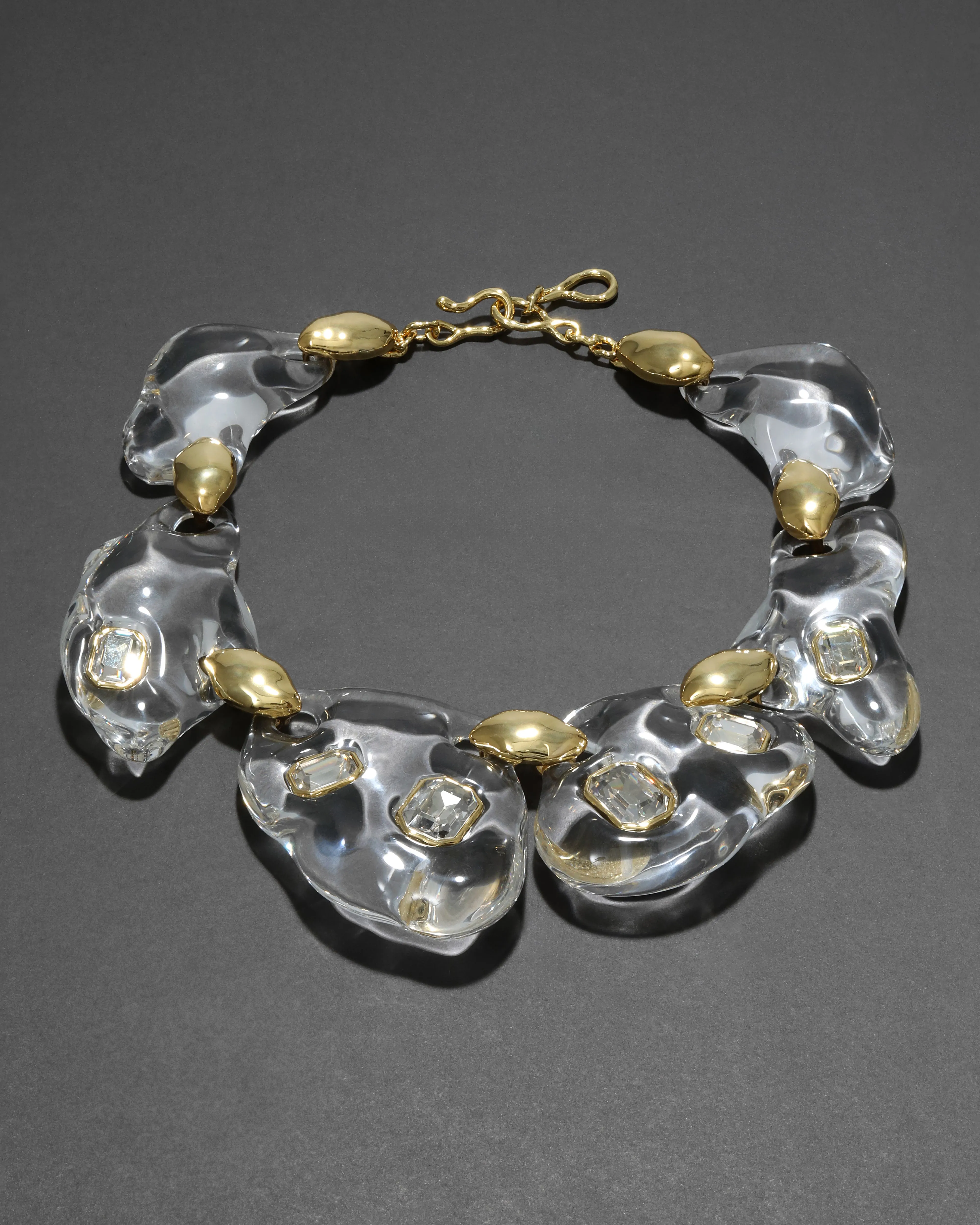 Liquid Lucite Crystal Pebble Necklace- Clear sold by Alexis Bittar product image thumbnail 3