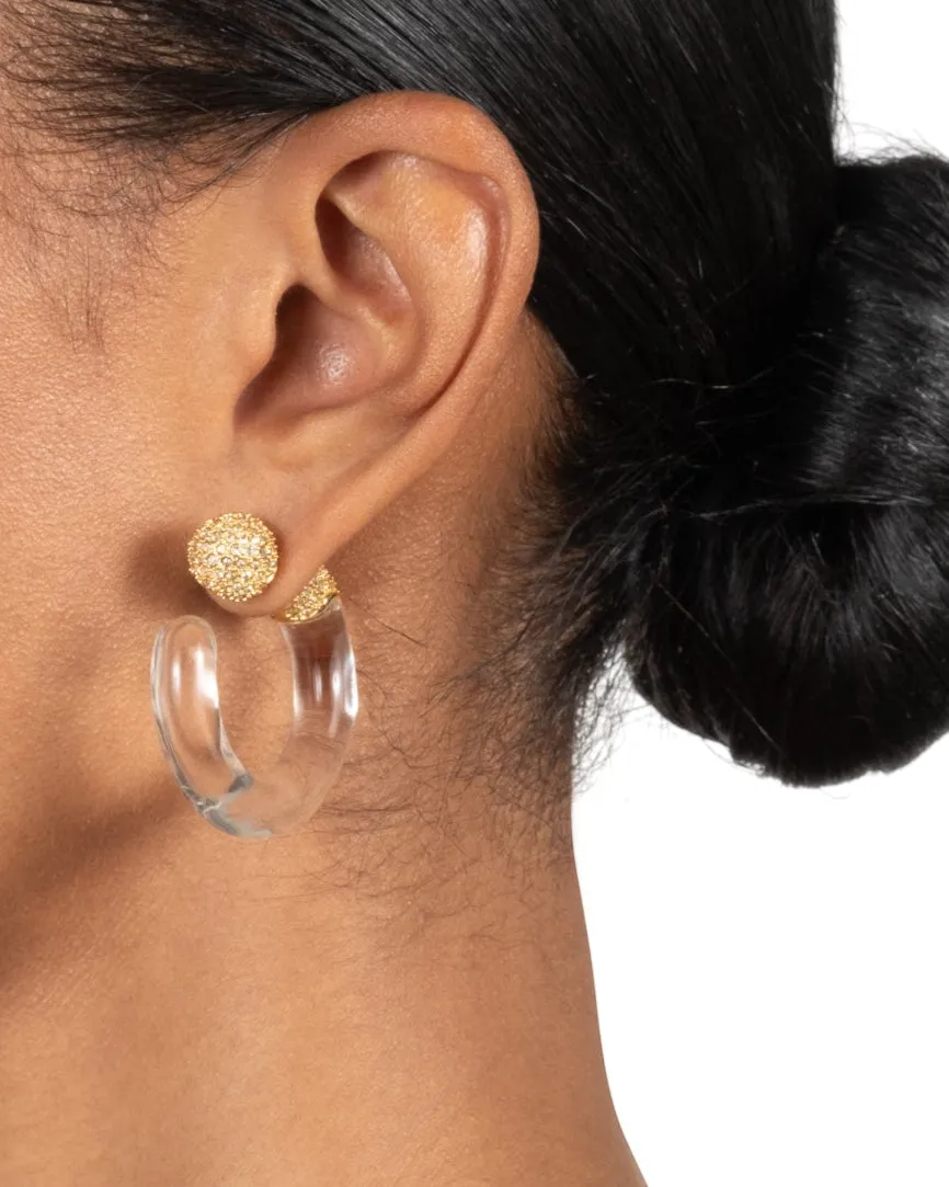 Liquid Lucite Crystal Front Back Hoop Earring sold by Alexis Bittar product image thumbnail 3