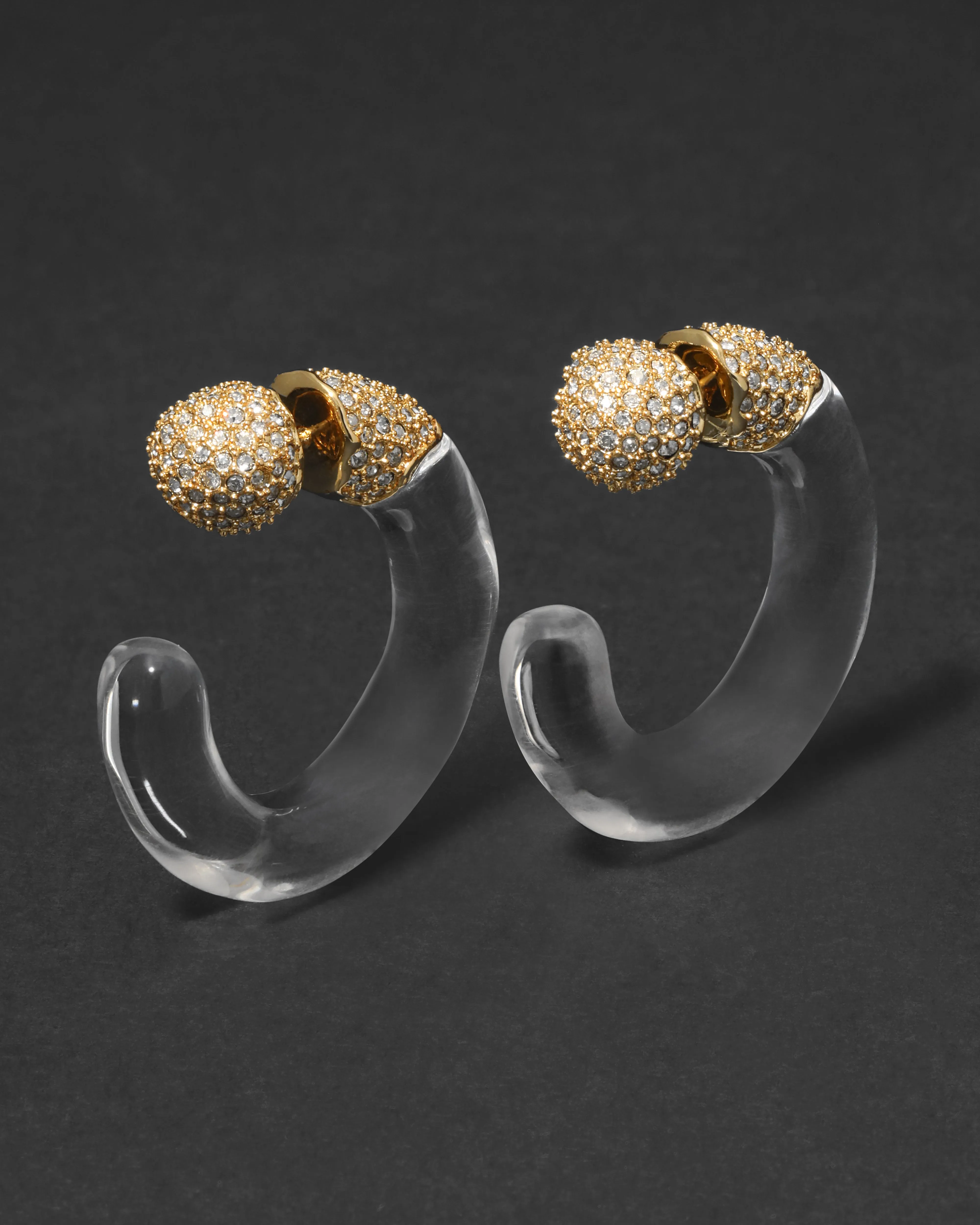 Liquid Lucite Crystal Front Back Hoop Earring sold by Alexis Bittar product image thumbnail 4