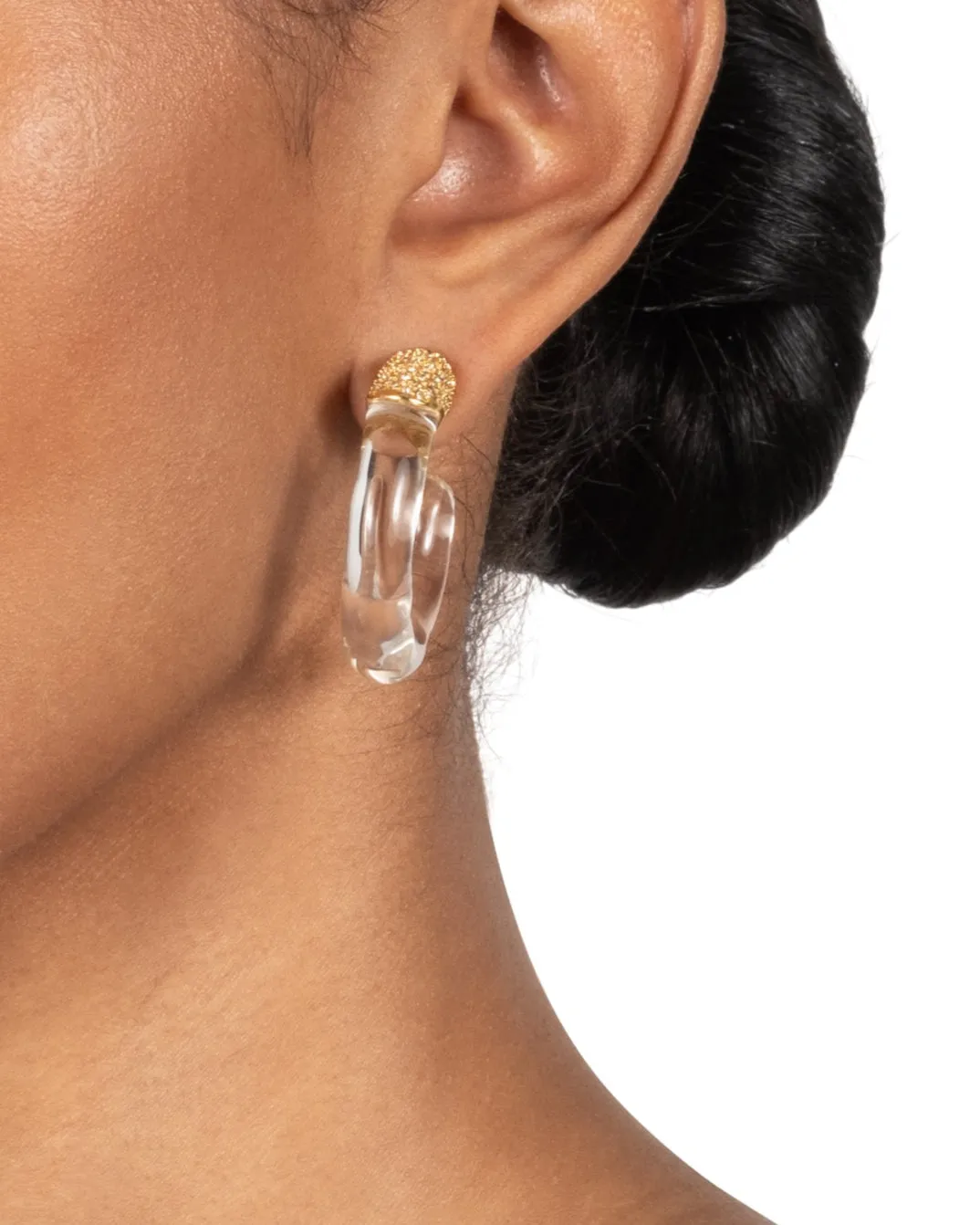 Liquid Lucite Crystal Front Back Hoop Earring sold by Alexis Bittar product image thumbnail 2
