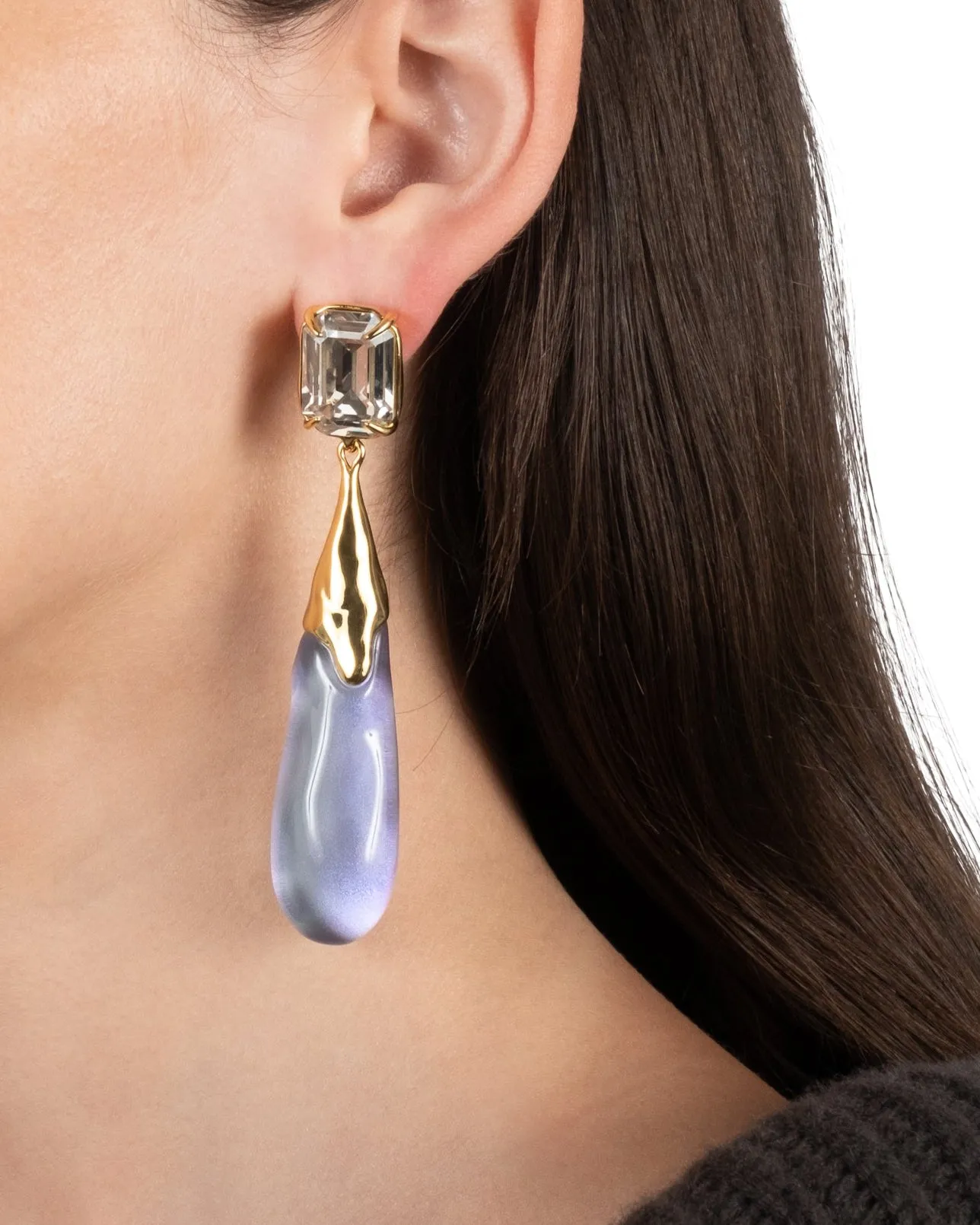 Bonbon Crystal Large Teardrop Earring- Aurora sold by Alexis Bittar product image thumbnail 2