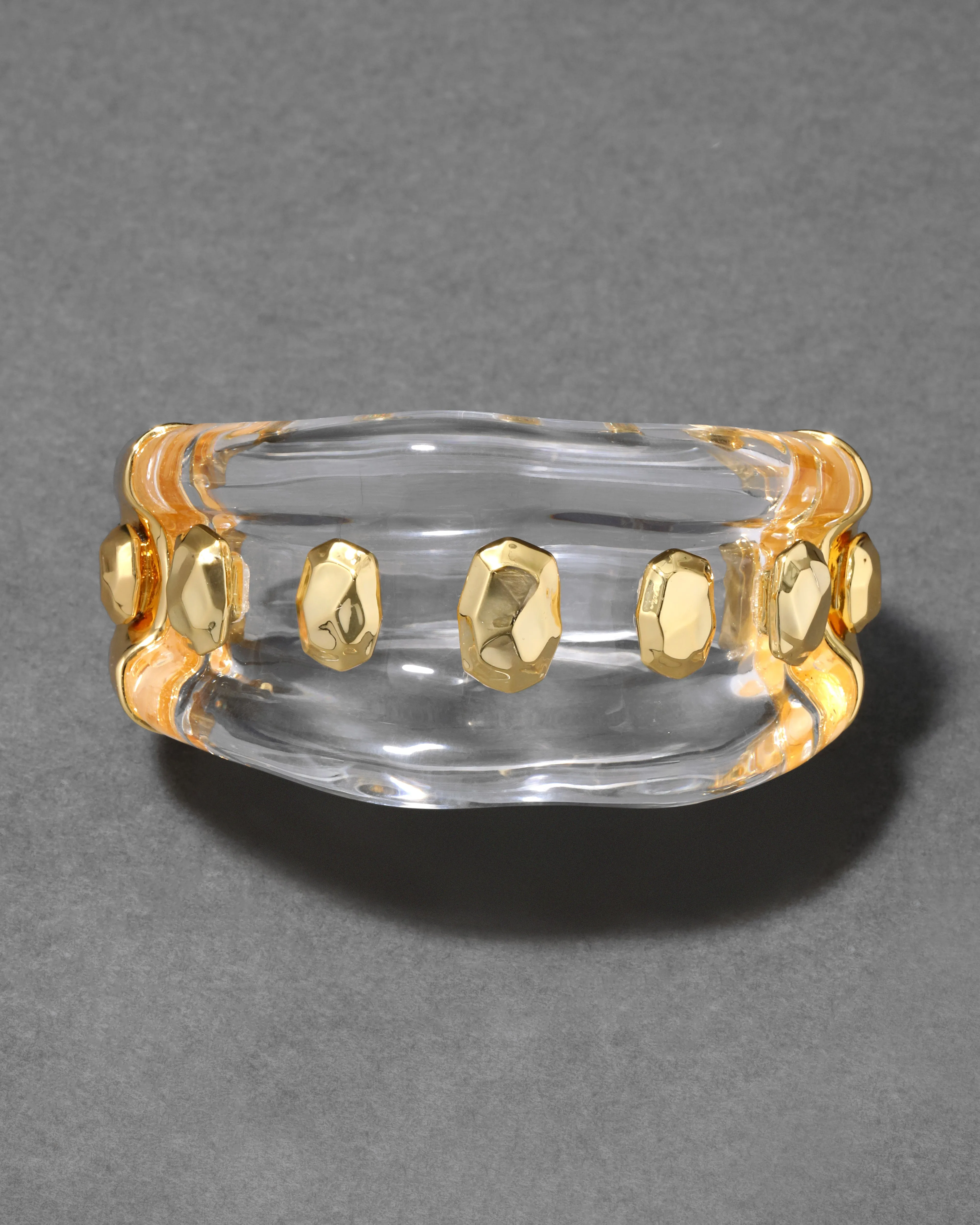 Liquid Lucite Studded Hinge Cuff Bracelet sold by Alexis Bittar product image thumbnail 3