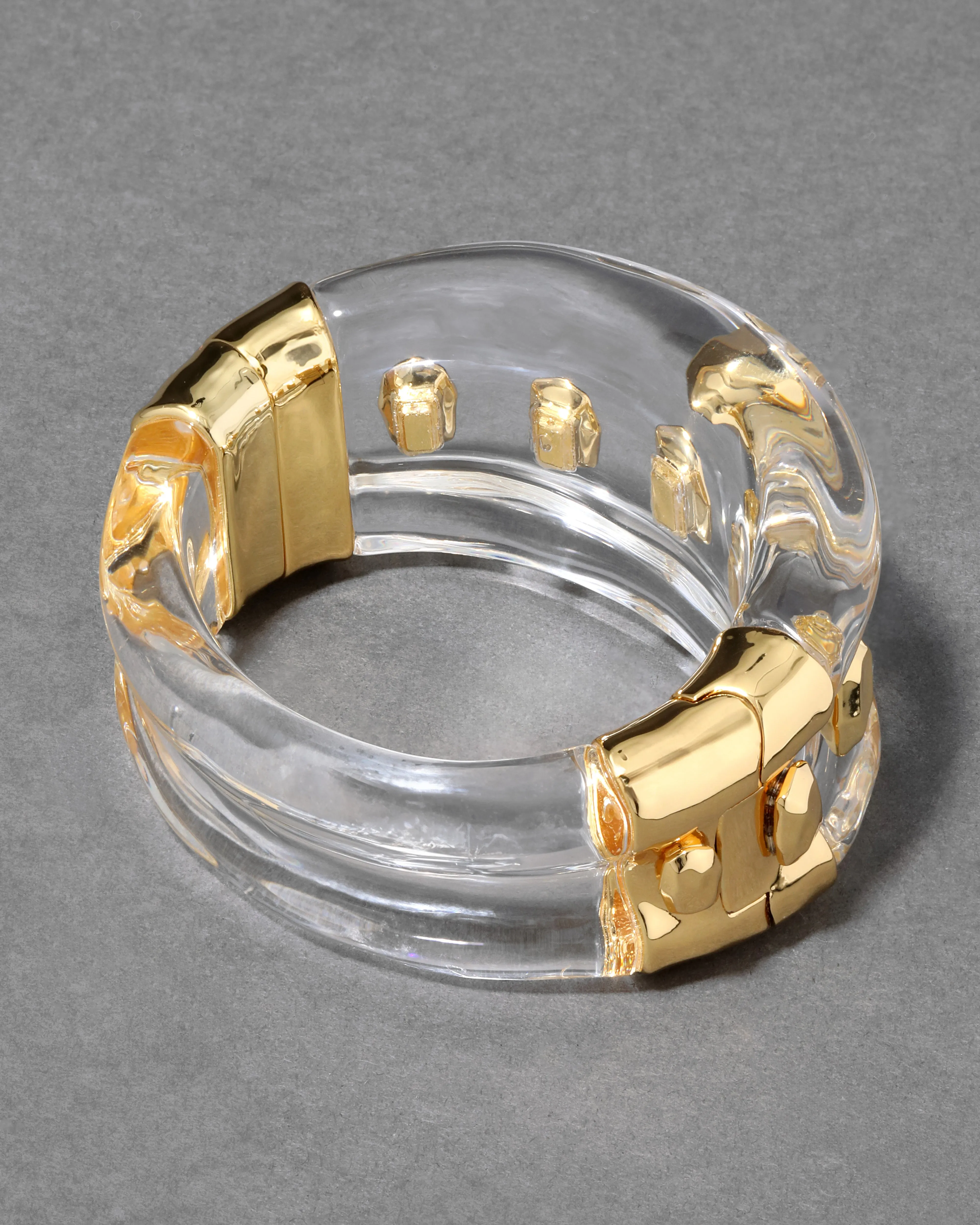 Liquid Lucite Studded Hinge Cuff Bracelet sold by Alexis Bittar product image thumbnail 5