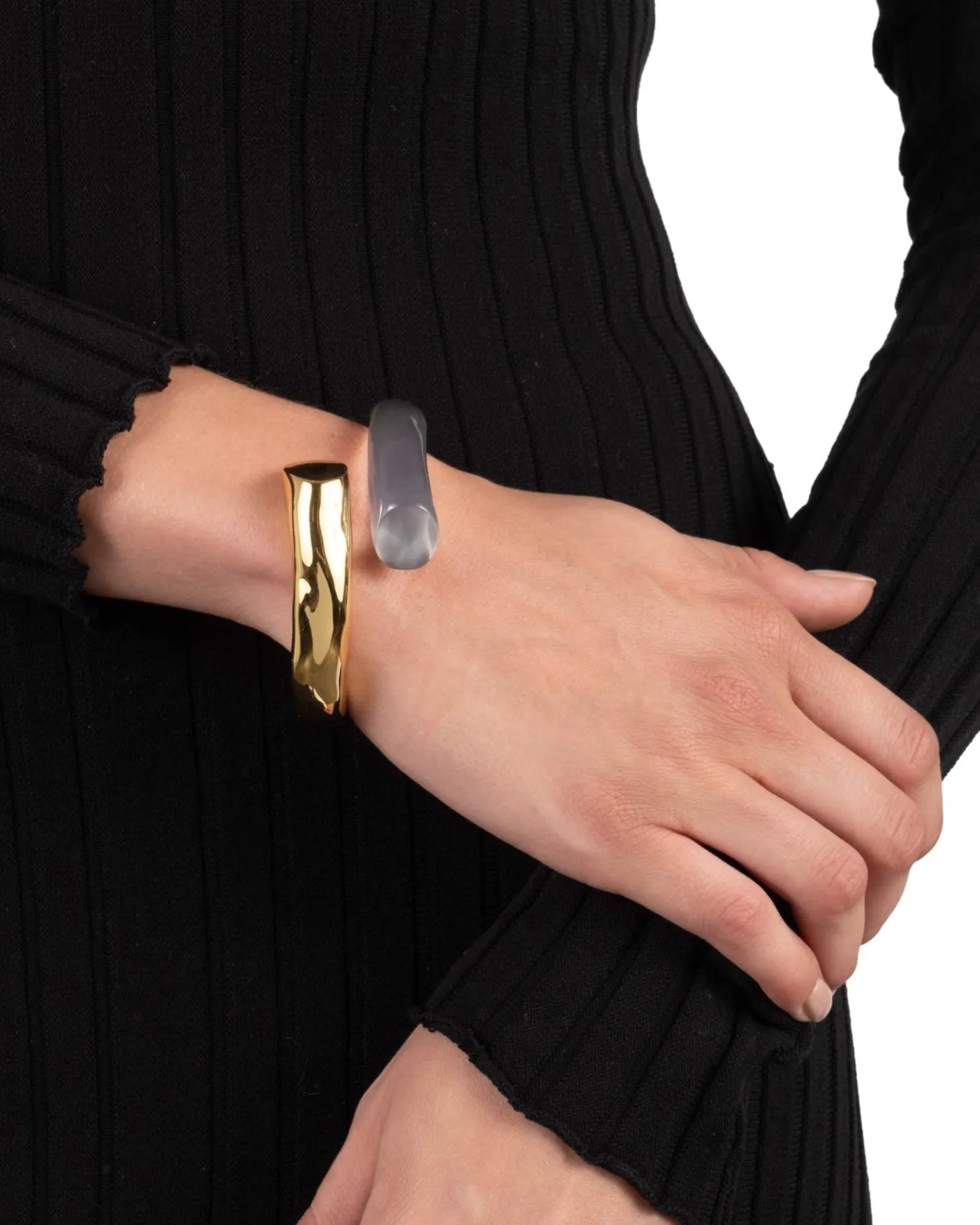Lucite Bypass Hinge Bracelet- Aurora sold by Alexis Bittar product image thumbnail 3