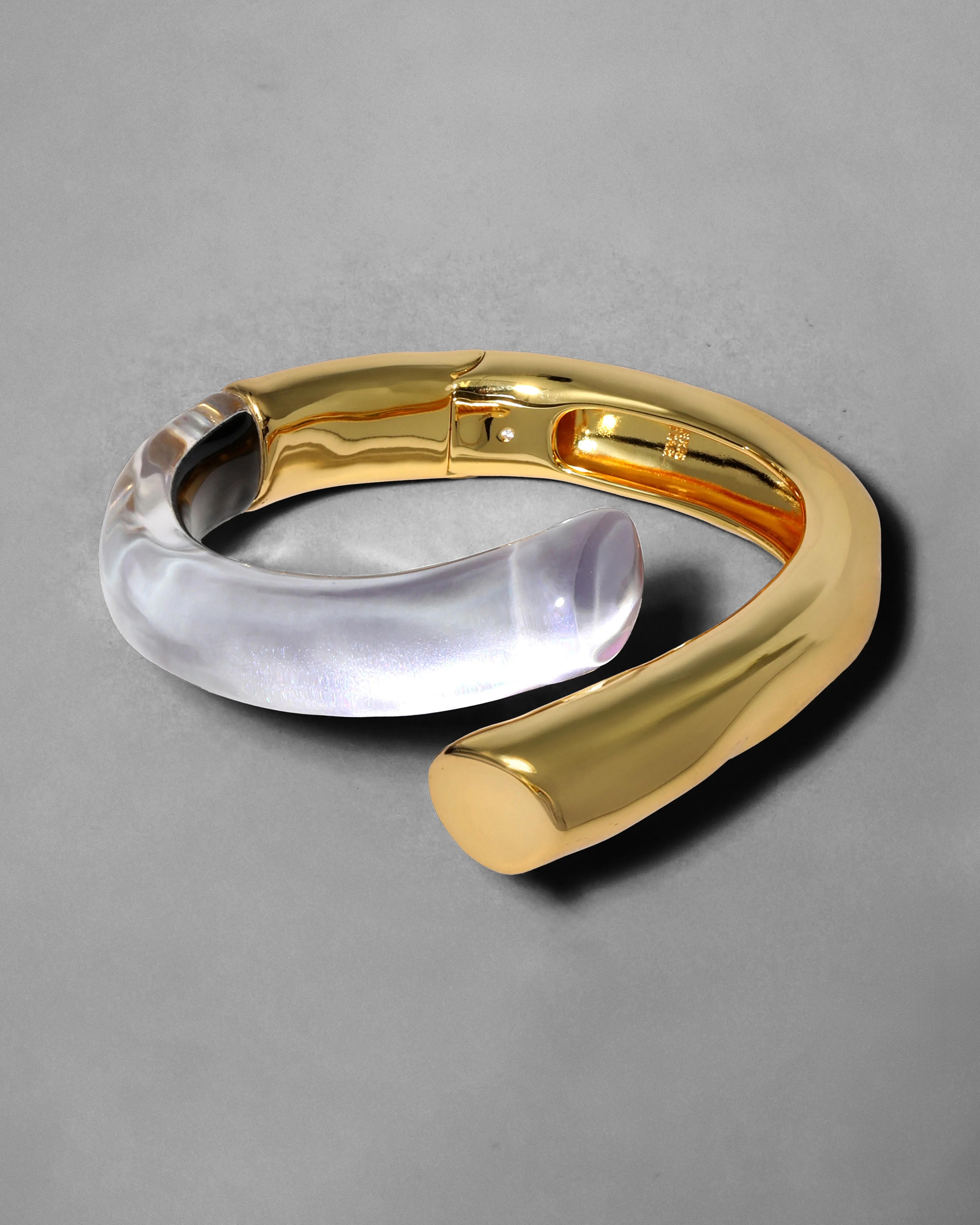 Lucite Bypass Hinge Bracelet- Aurora sold by Alexis Bittar