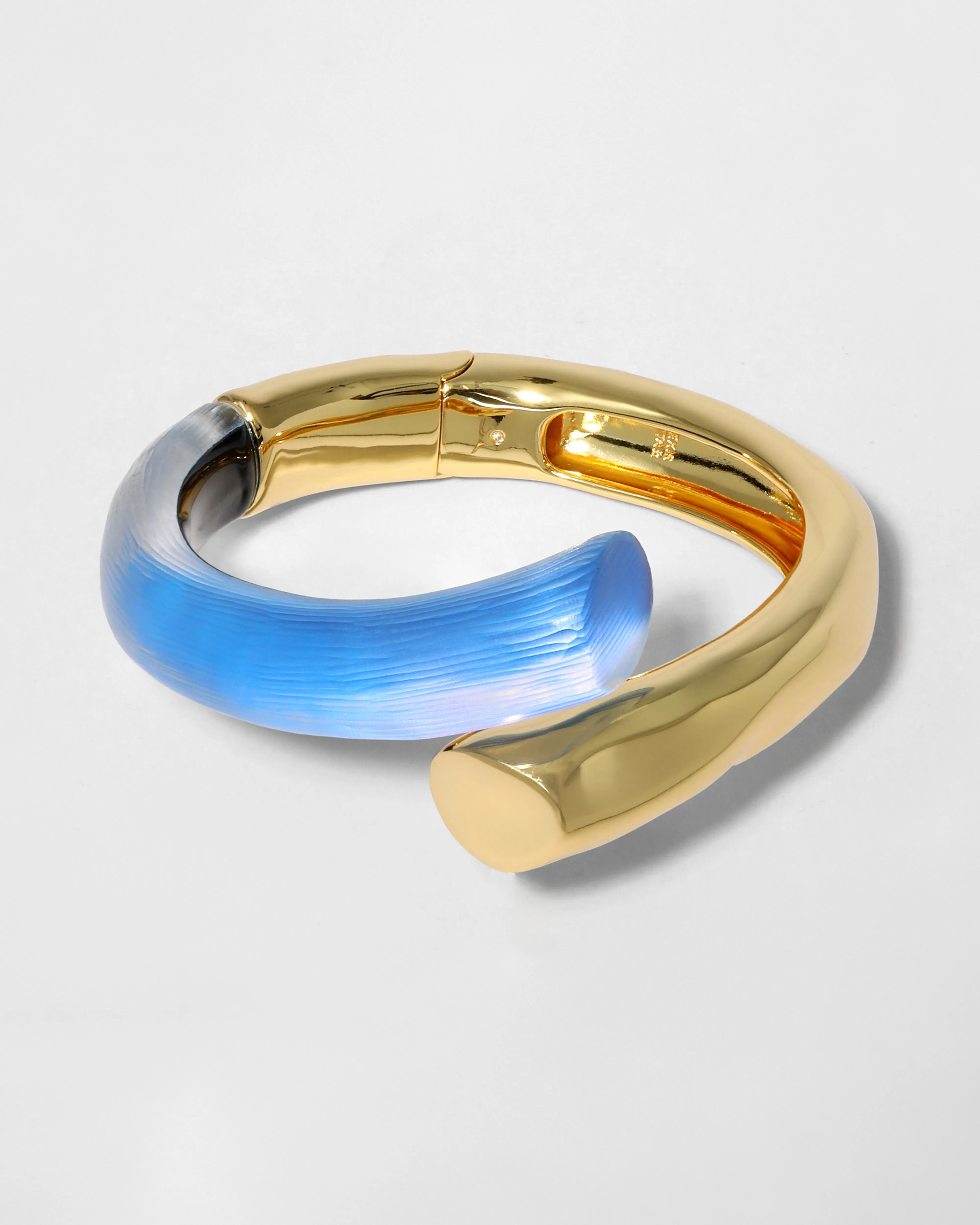 Lucite Bypass Hinge Bracelet- Hyacinth sold by Alexis Bittar