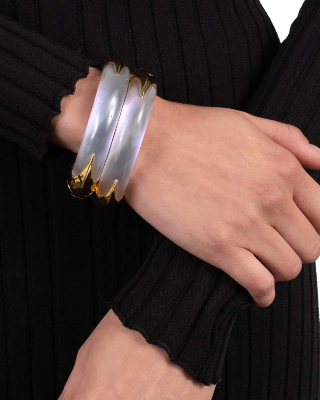 Lucite Claw Hinge Bracelet- Aurora sold by Alexis Bittar