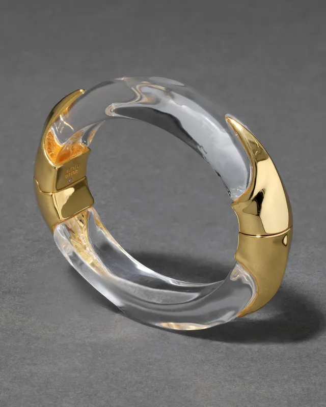 Lucite Claw Hinge Bracelet- Clear sold by Alexis Bittar