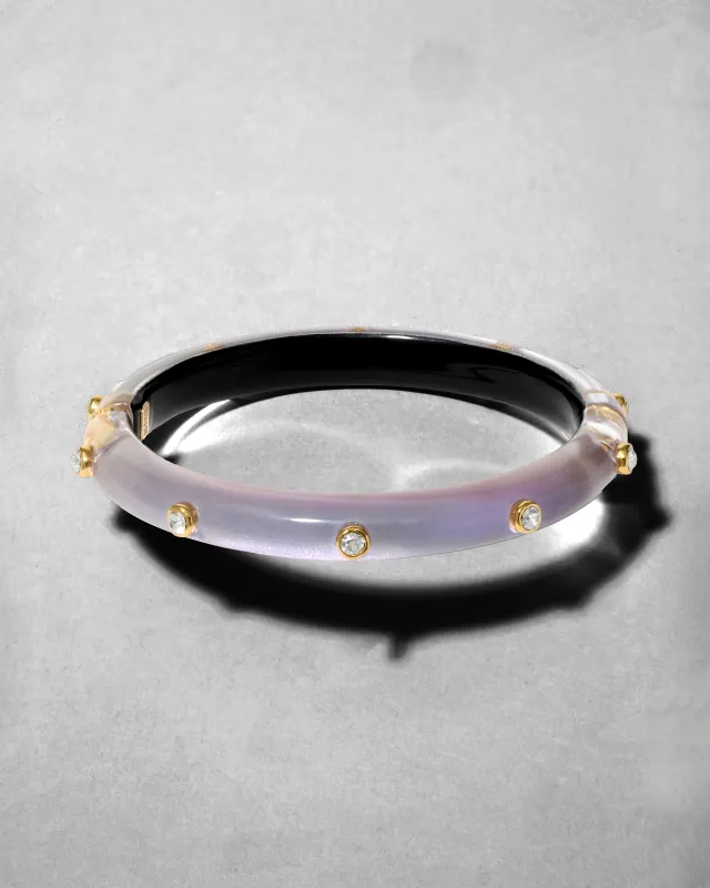 Crystal Studded Lucite Hinge Bracelet- Aurora sold by Alexis Bittar