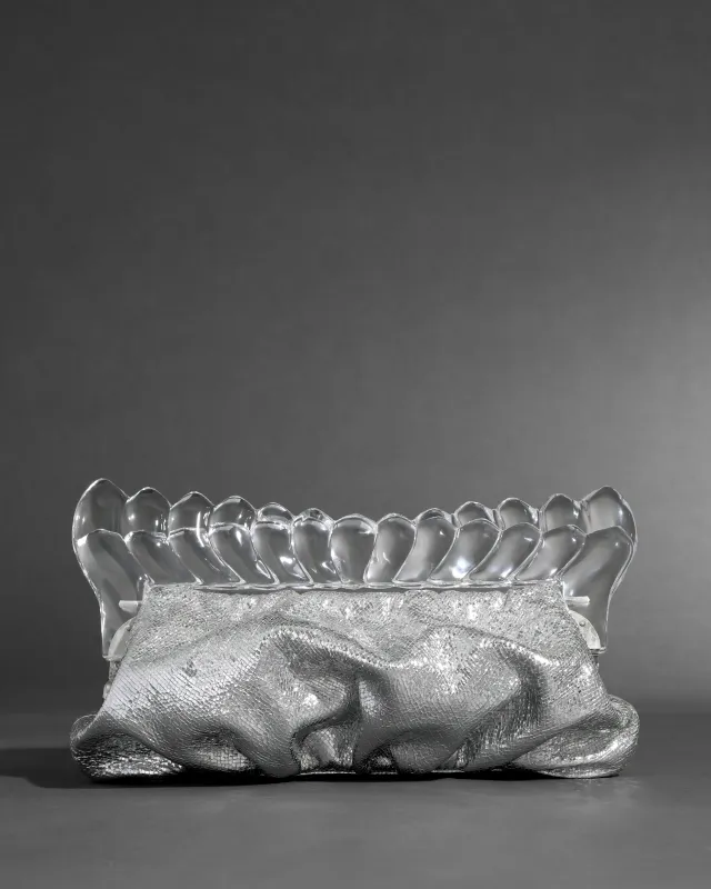 The Pouf Clutch- Silver sold by Alexis Bittar