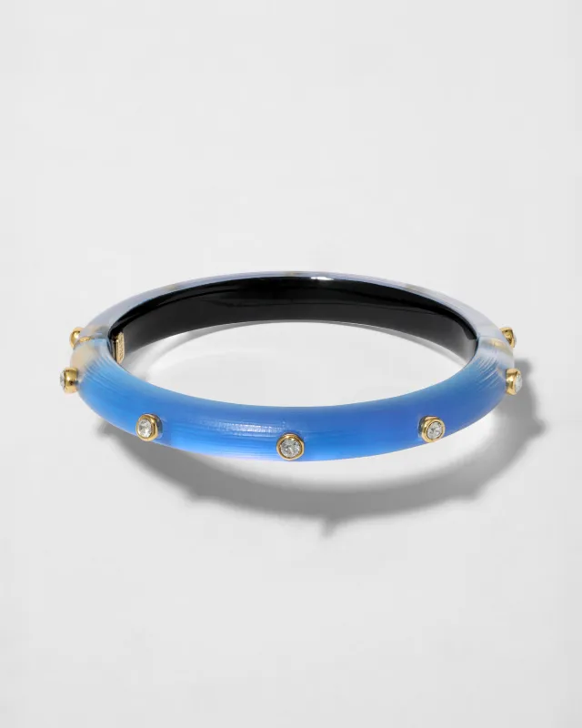 Crystal Studded Lucite Hinge Bracelet- Hyacinth sold by Alexis Bittar