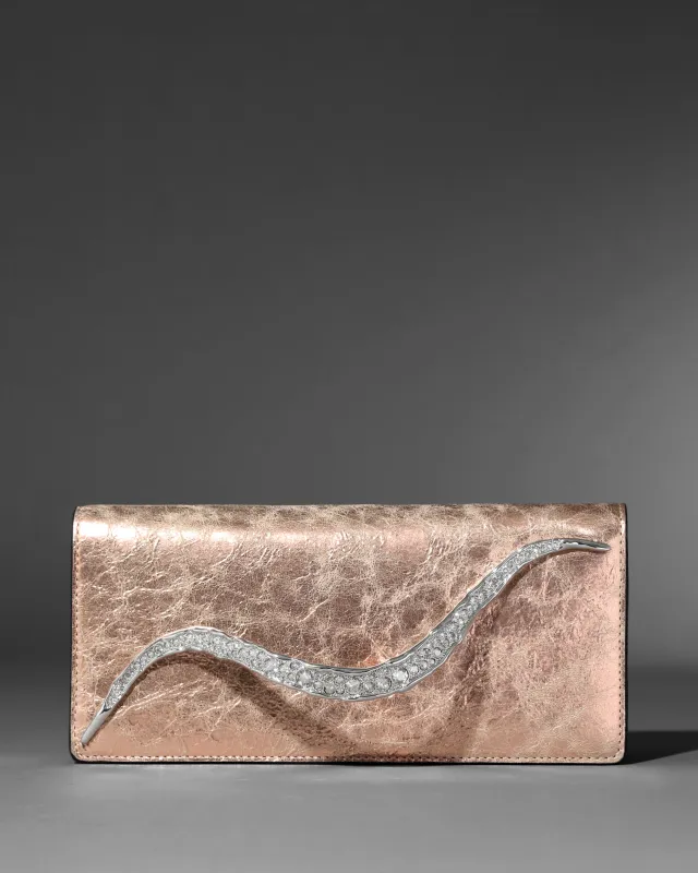 Crystal Curve Clutch- Crushed Rose Gold sold by Alexis Bittar