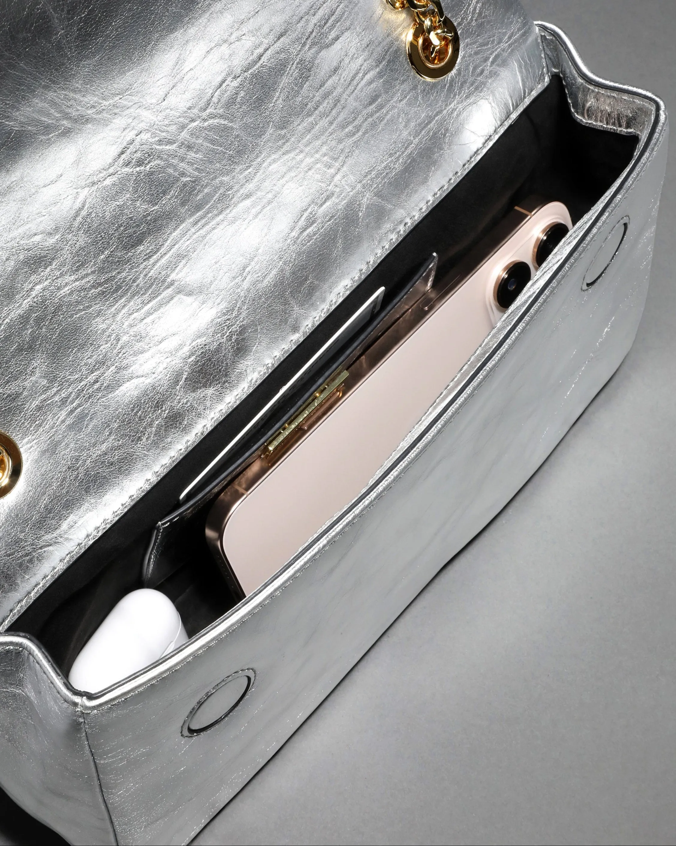 The Angular Shoulder Bag- Silver sold by Alexis Bittar product image thumbnail 5