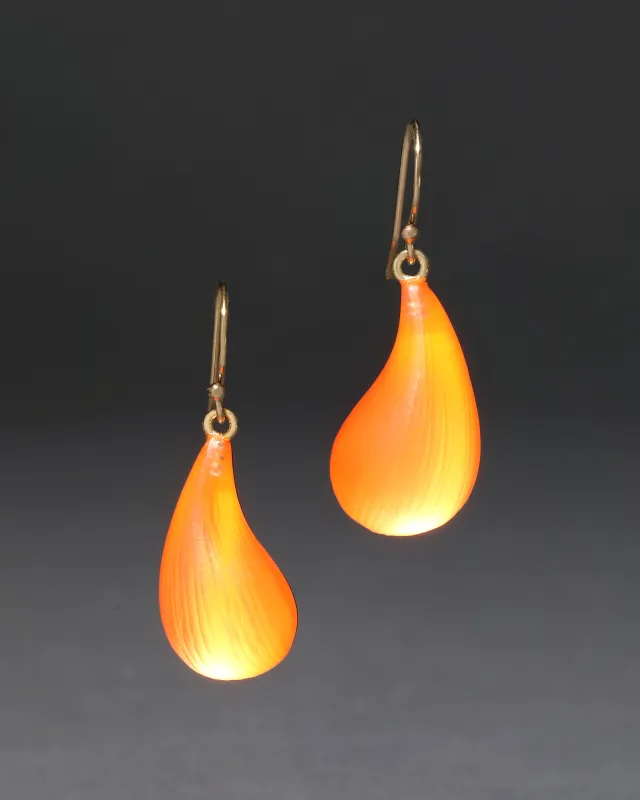 Lucite Dewdrop Earring- Neon Orange sold by Alexis Bittar