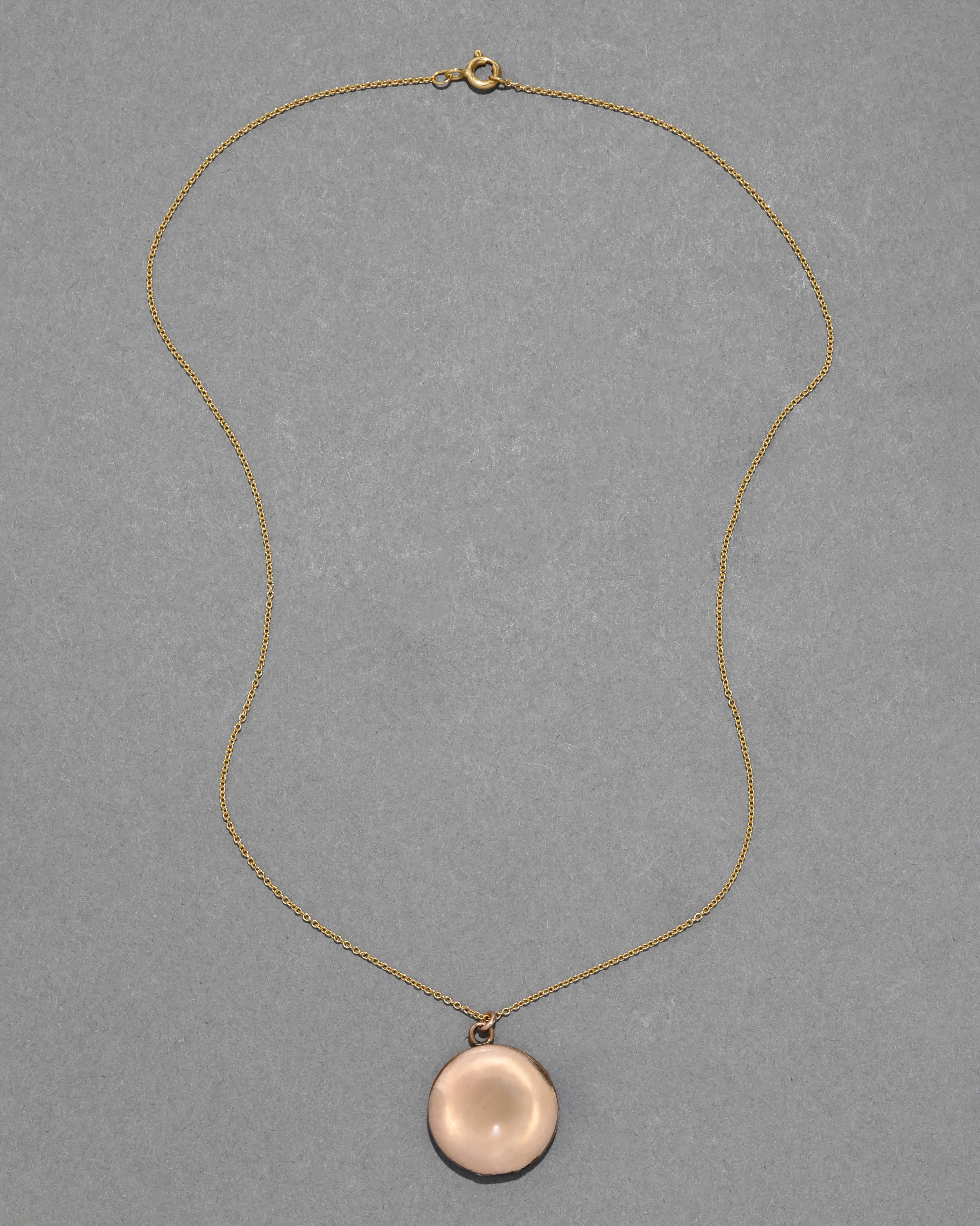 Antique 1800s 14k Gold Filled Round Polished Locket Necklace sold by Alexis Bittar product image thumbnail 3