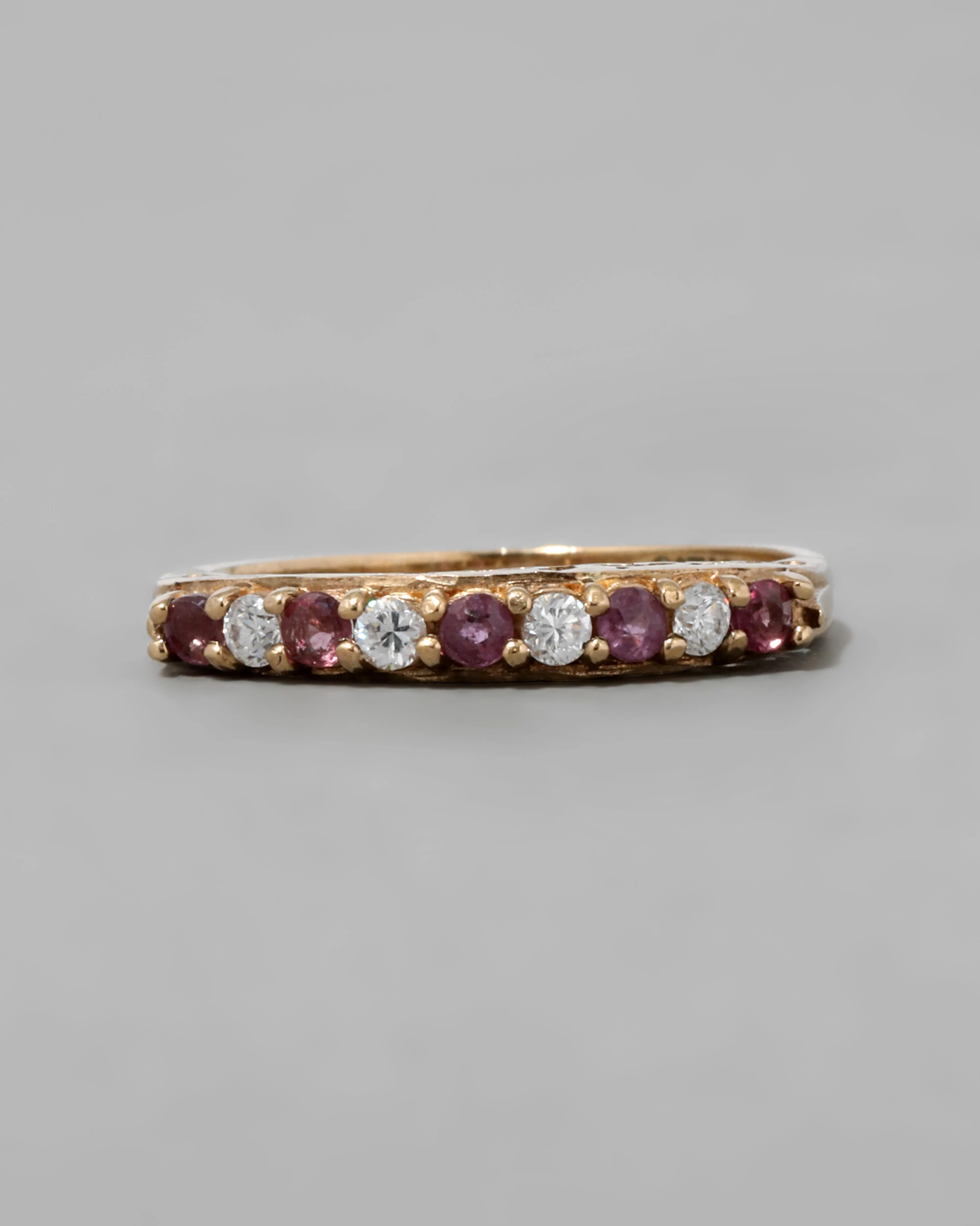 Antique 1920s 9k Gold Diamond & Ruby Ring sold by Alexis Bittar product image thumbnail 3