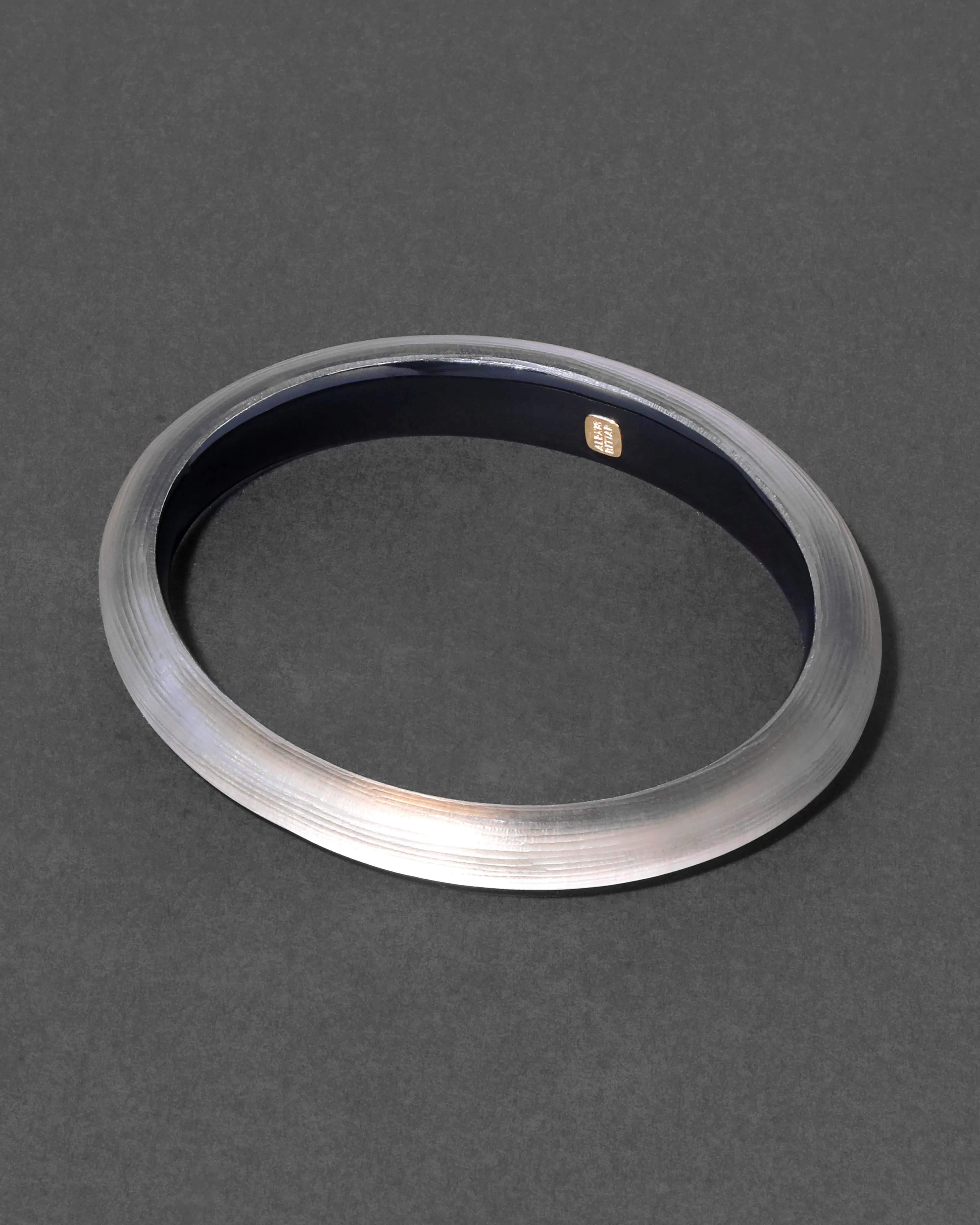 Lucite Skinny Bangle Bracelet- Warm Grey sold by Alexis Bittar product image thumbnail 4