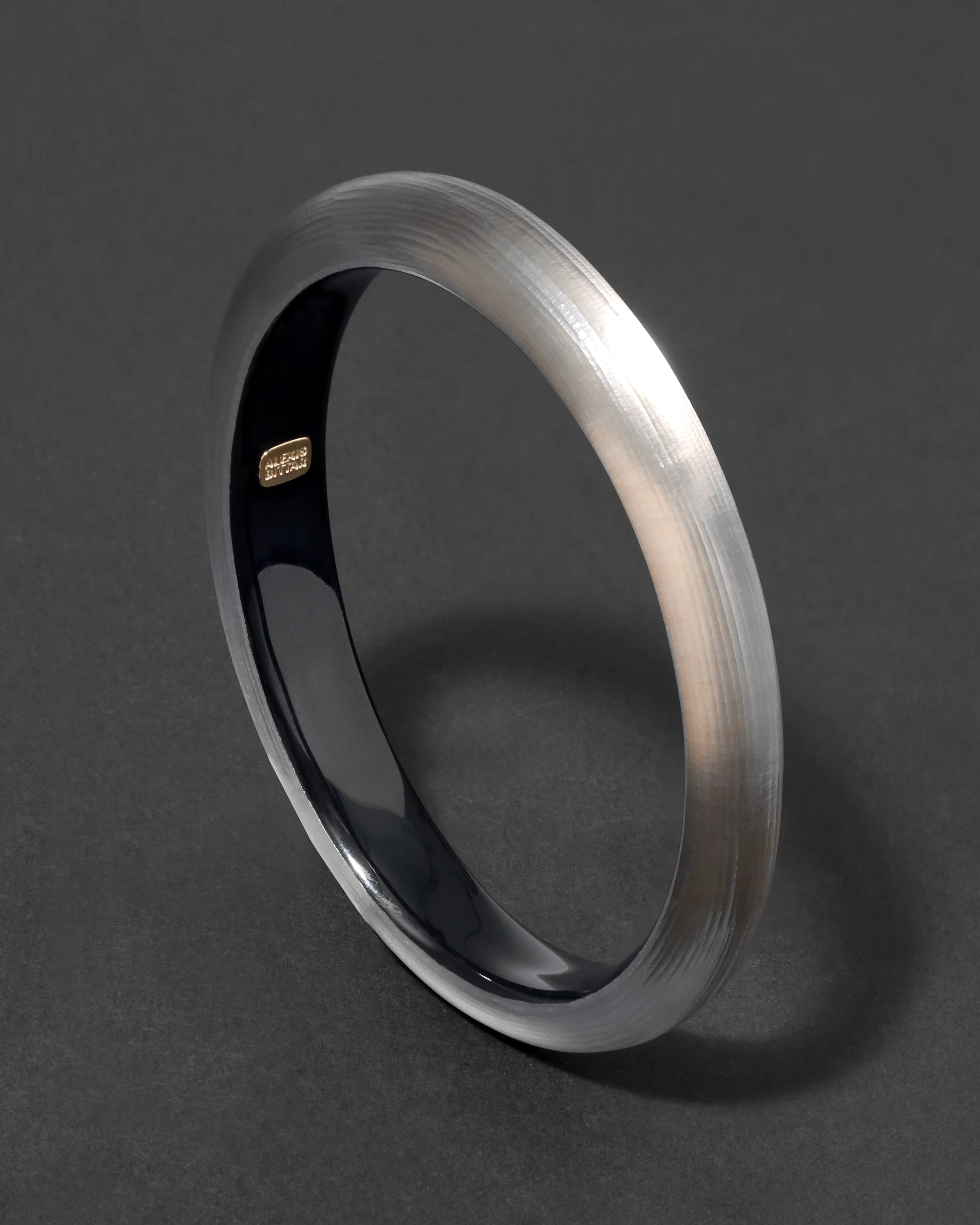 Lucite Skinny Bangle Bracelet- Warm Grey sold by Alexis Bittar product image thumbnail 3