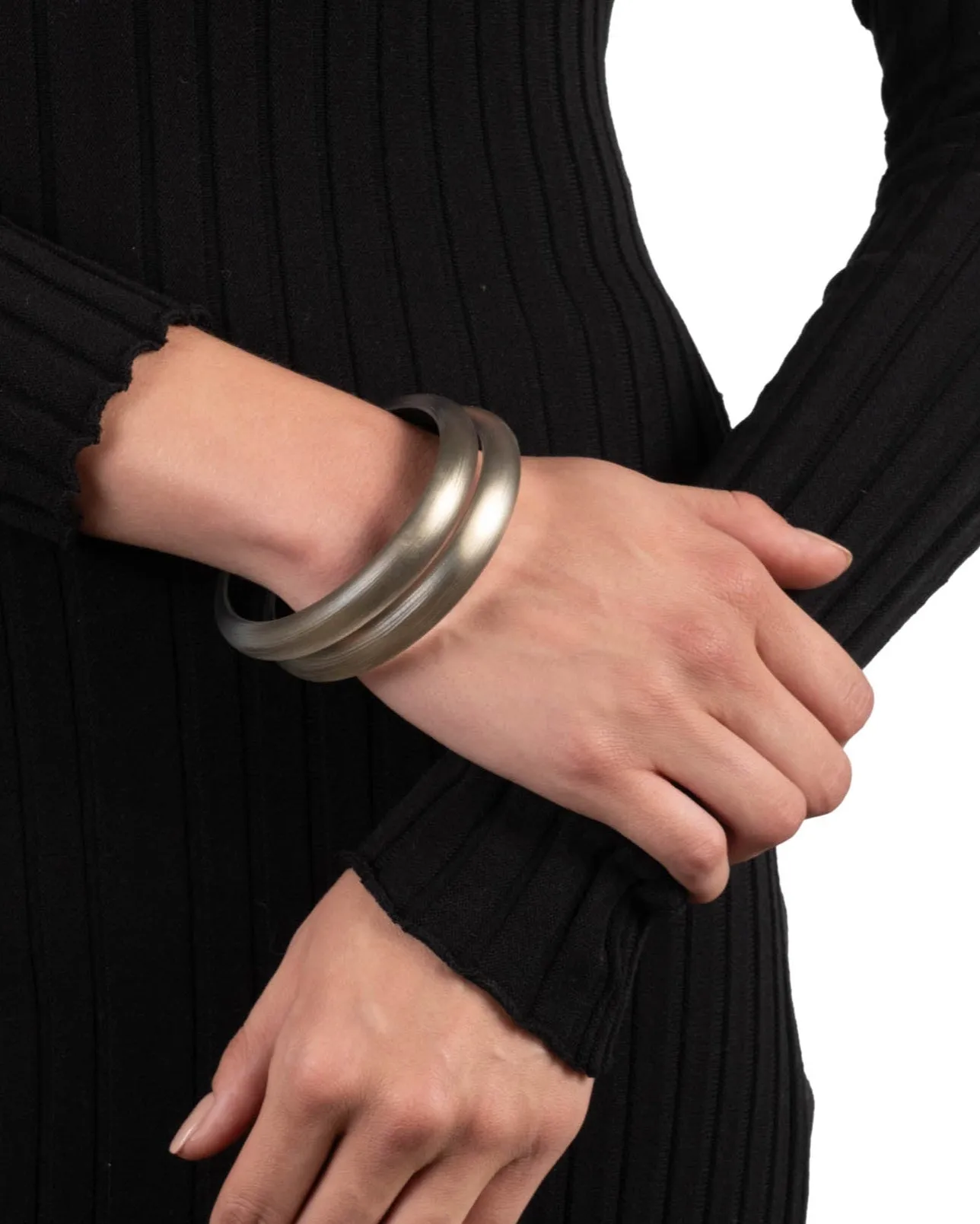 Lucite Skinny Bangle Bracelet- Warm Grey sold by Alexis Bittar product image thumbnail 2