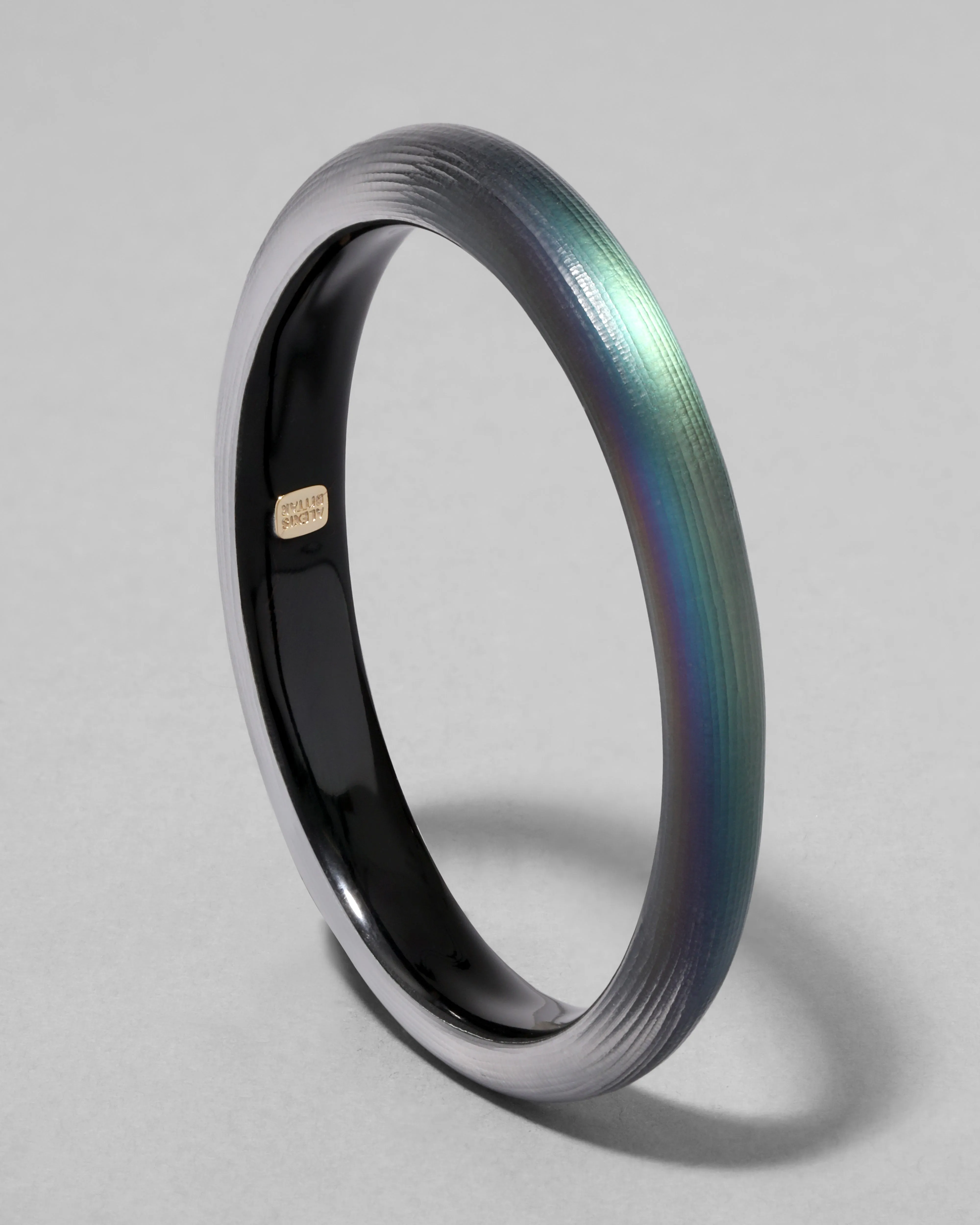 Lucite Skinny Bangle Bracelet- Black Beetle sold by Alexis Bittar product image thumbnail 3