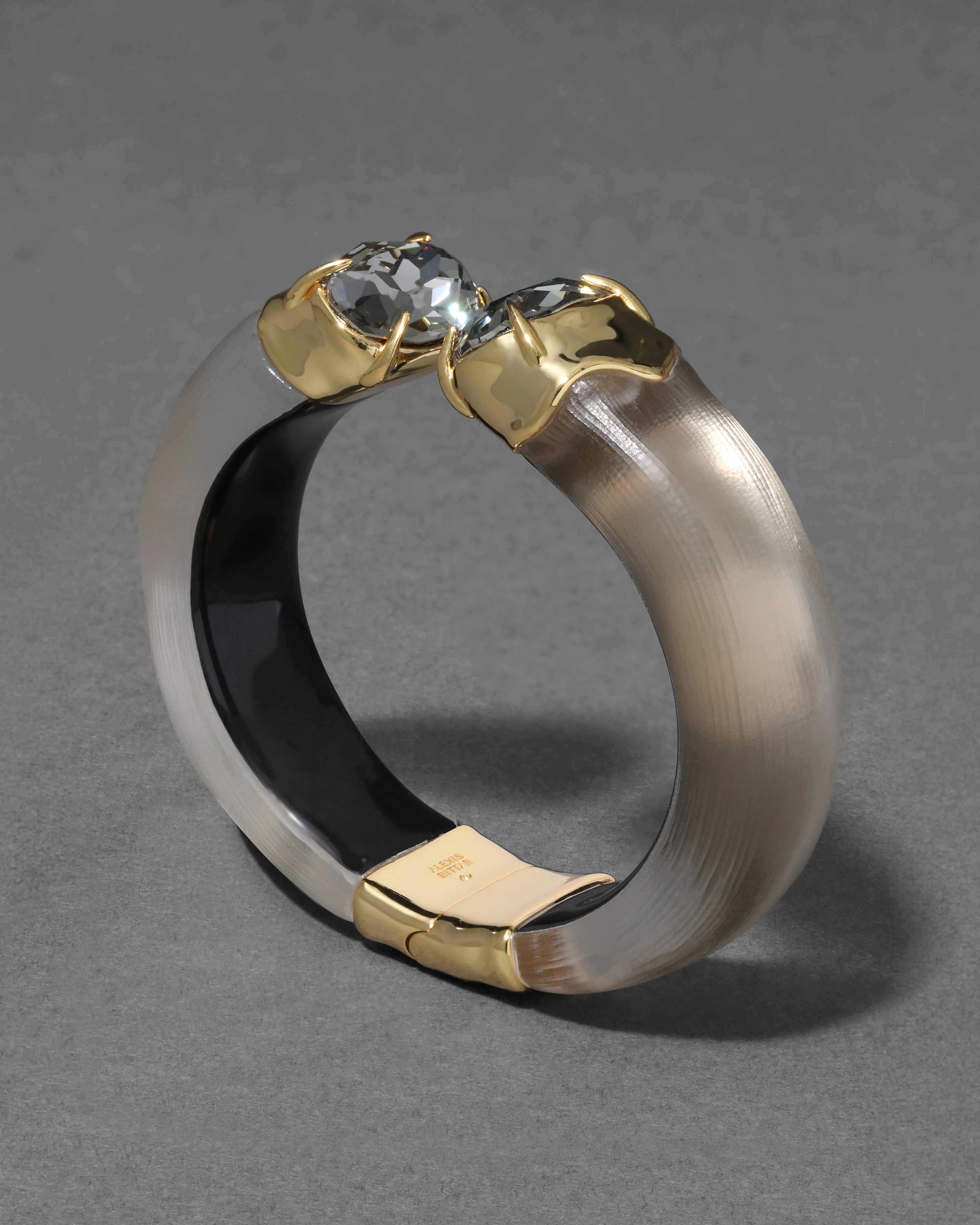 Bonbon Crystal Lucite Hinge Bracelet- Warm Grey sold by Alexis Bittar product image thumbnail 4