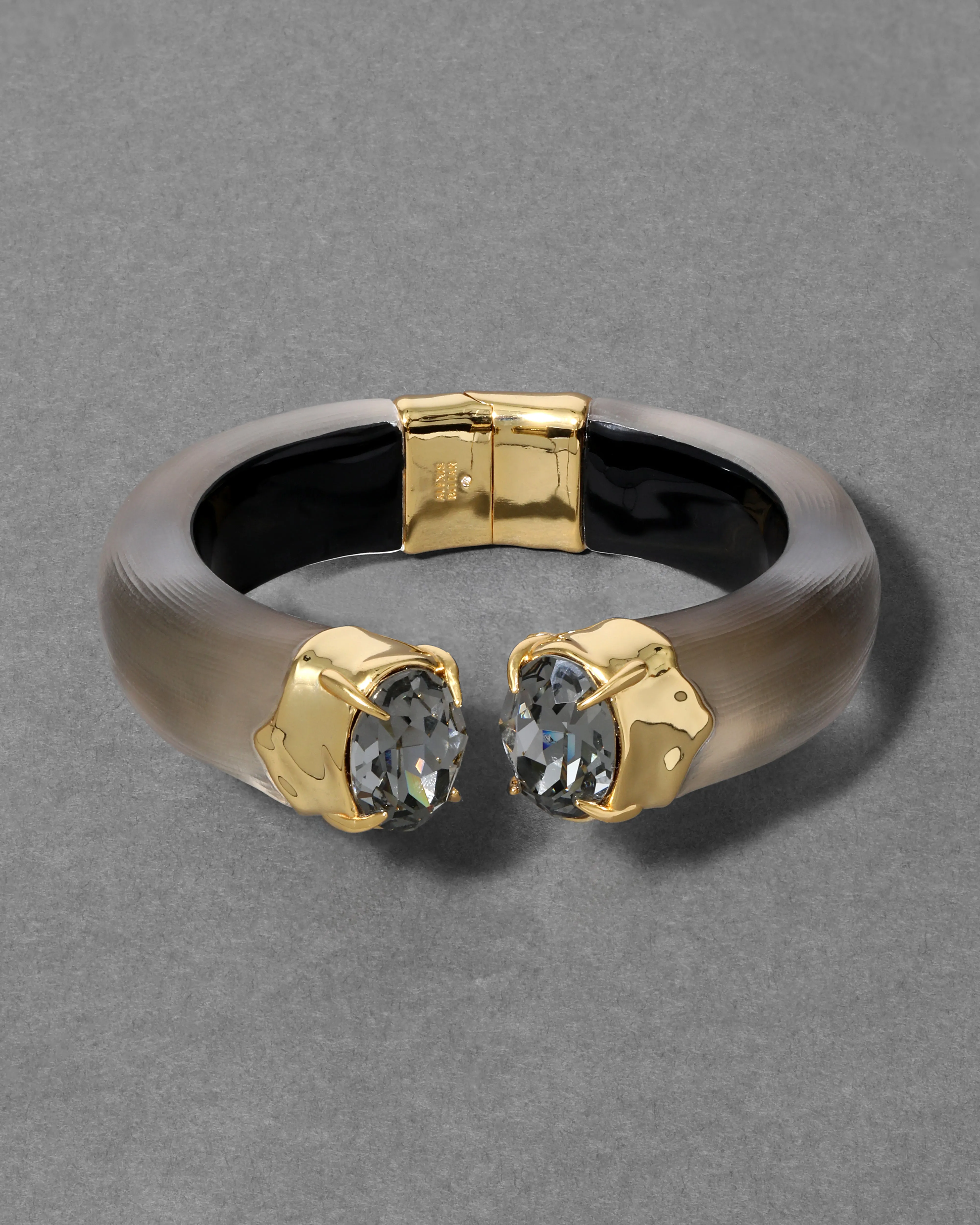 Bonbon Crystal Lucite Hinge Bracelet- Warm Grey sold by Alexis Bittar