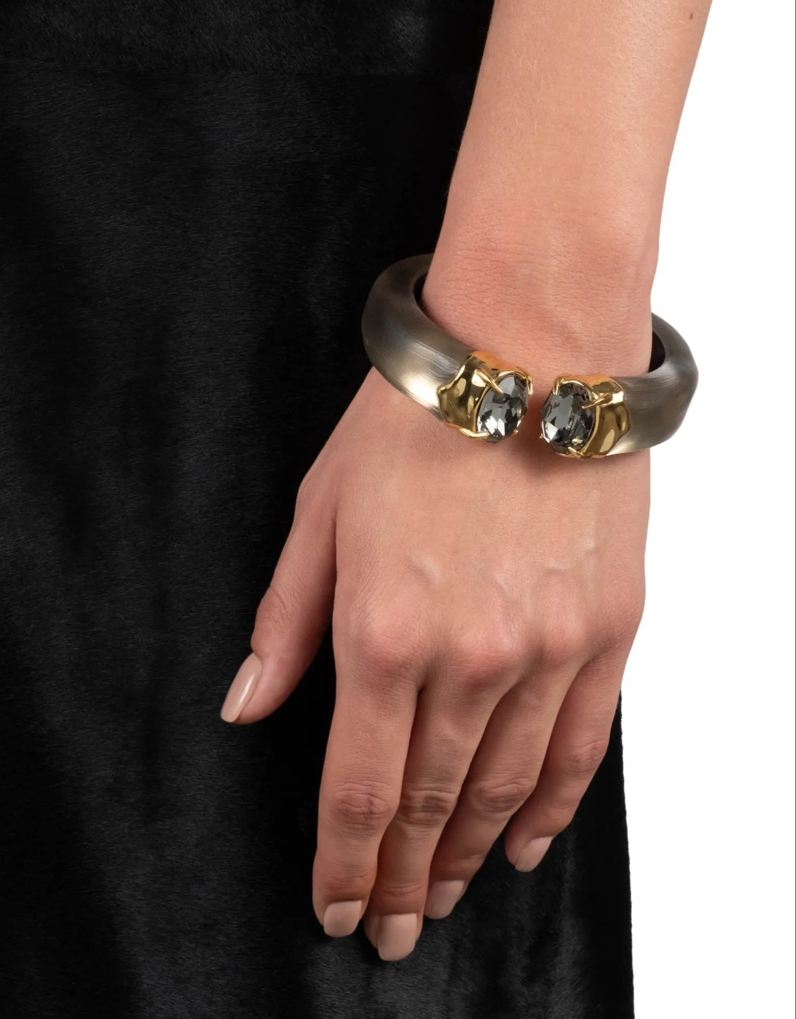 Bonbon Crystal Lucite Hinge Bracelet- Warm Grey sold by Alexis Bittar product image thumbnail 3