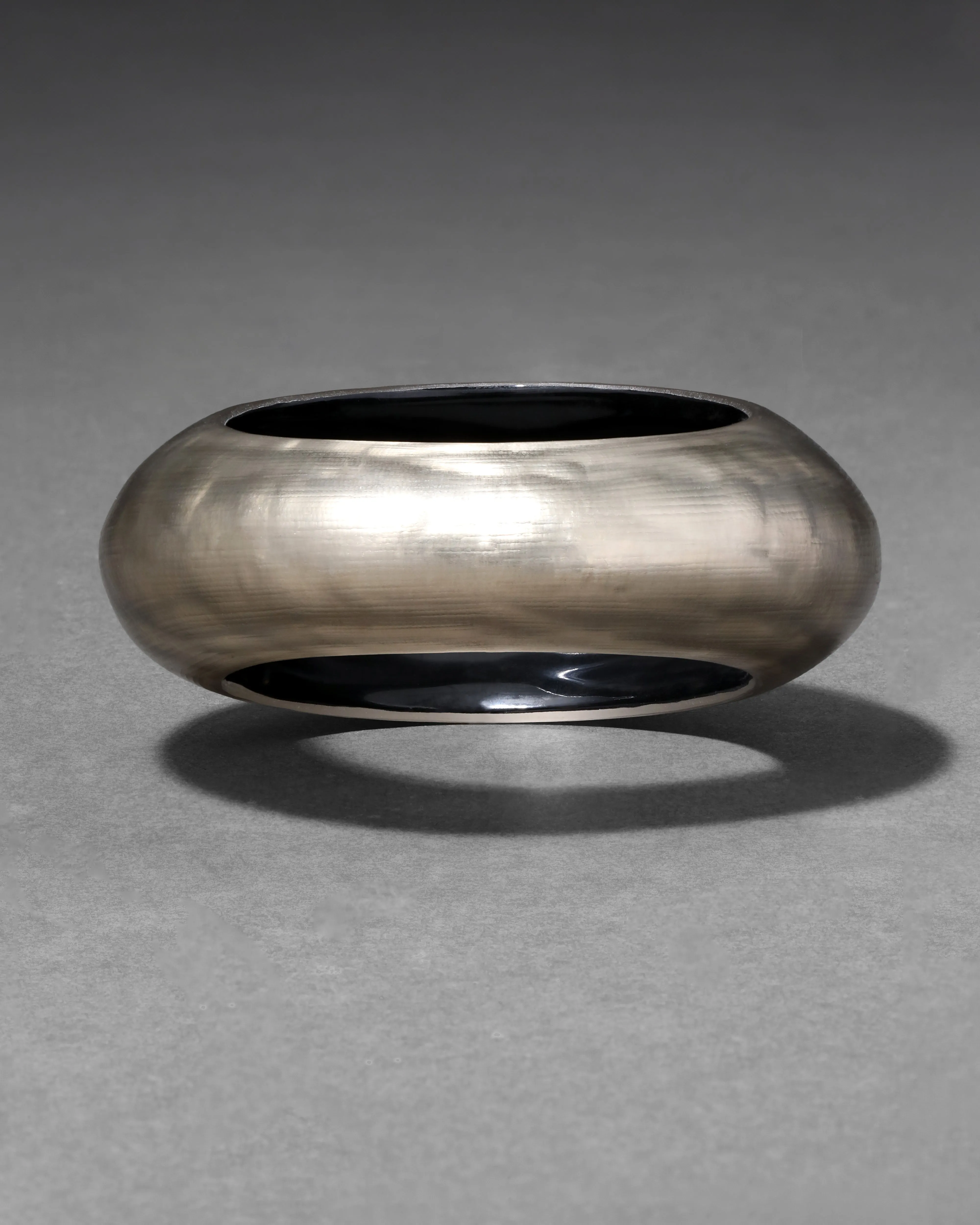 Puffy Lucite Tapered Bangle Bracelet- Warm Grey sold by Alexis Bittar product image thumbnail 4