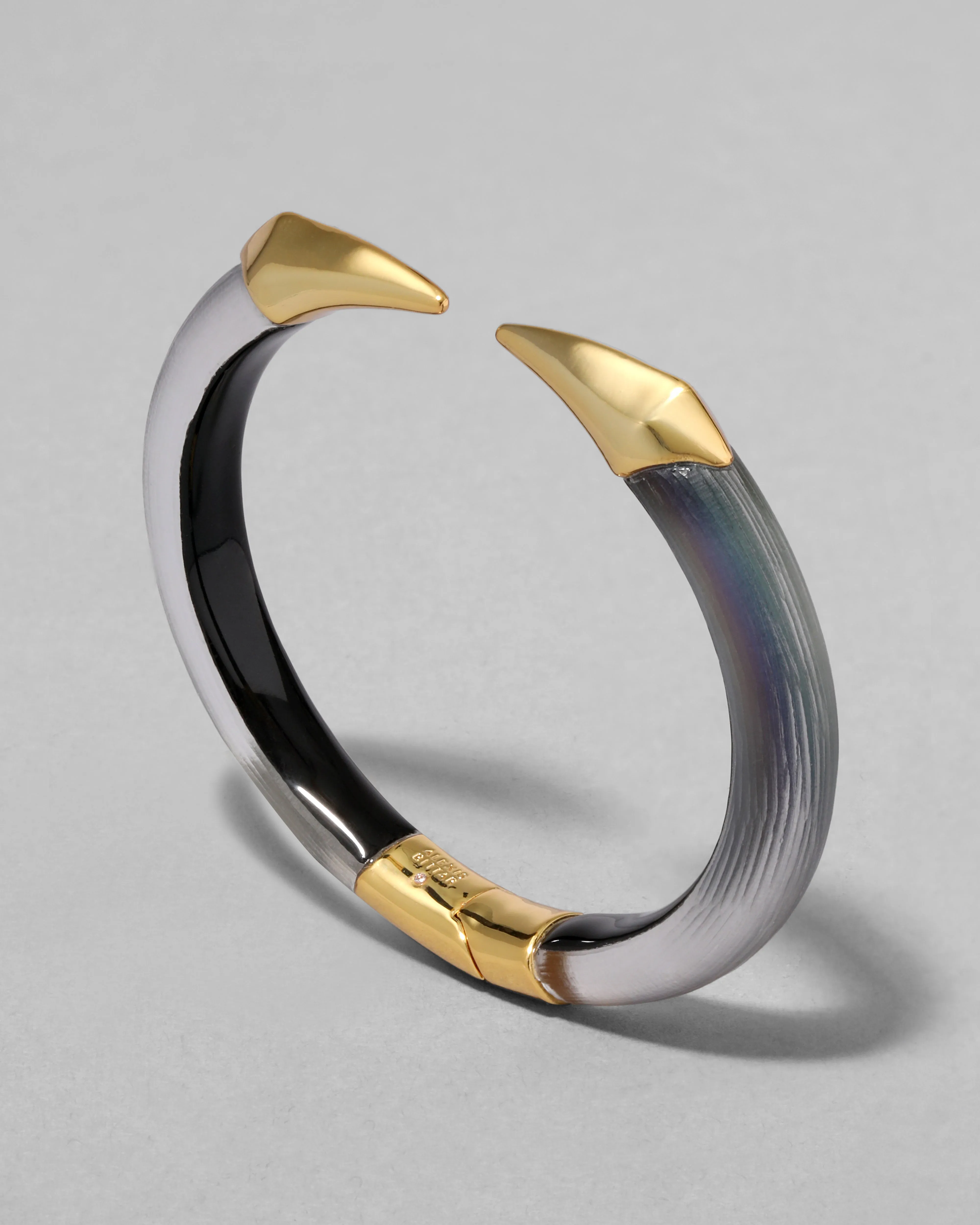 Mirrored Pyramid Brake Hinge Bracelet- Black Beetle sold by Alexis Bittar product image thumbnail 3